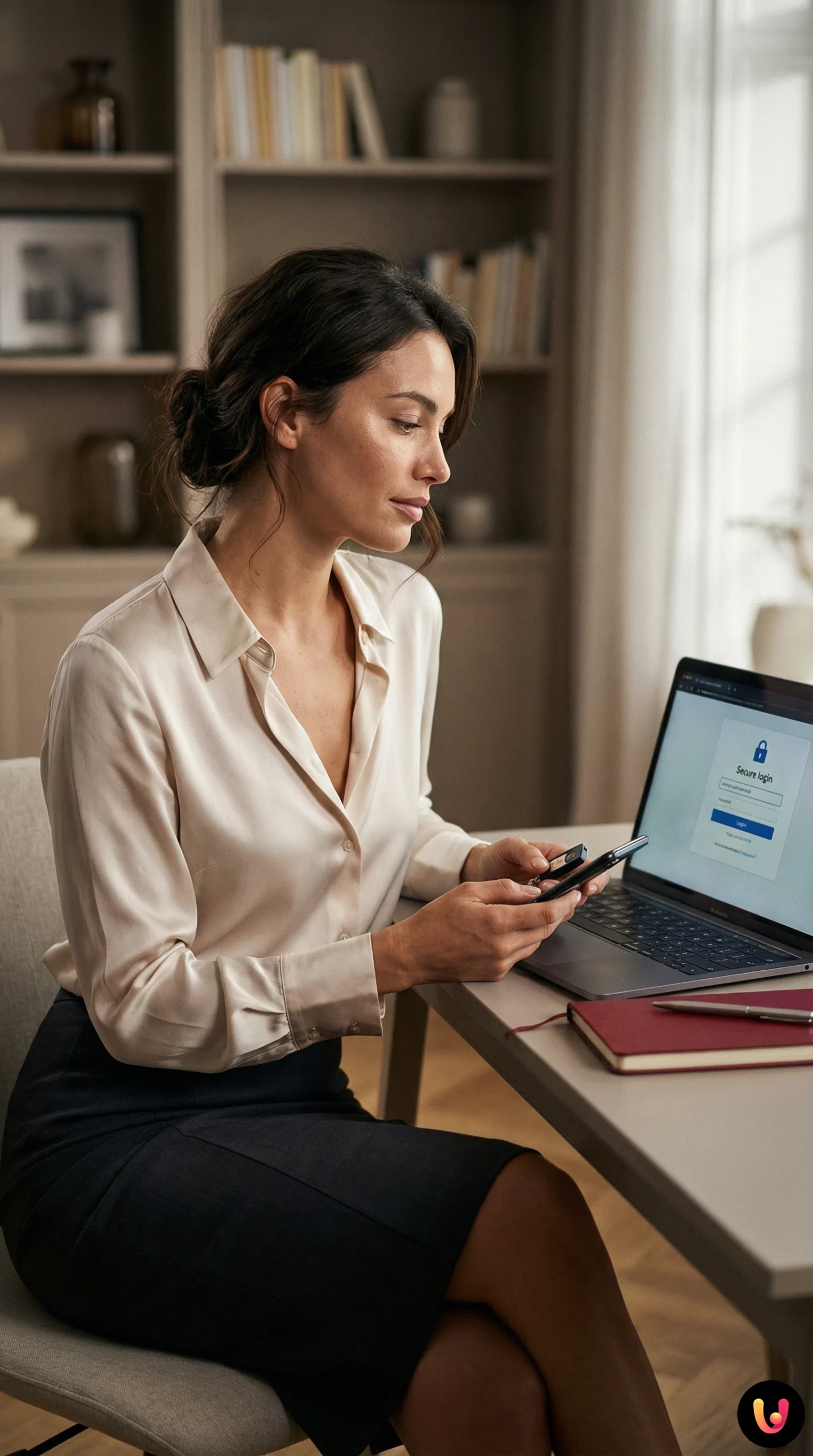 Utente al computer aggiorna la password di Alice Mail per sicurezza