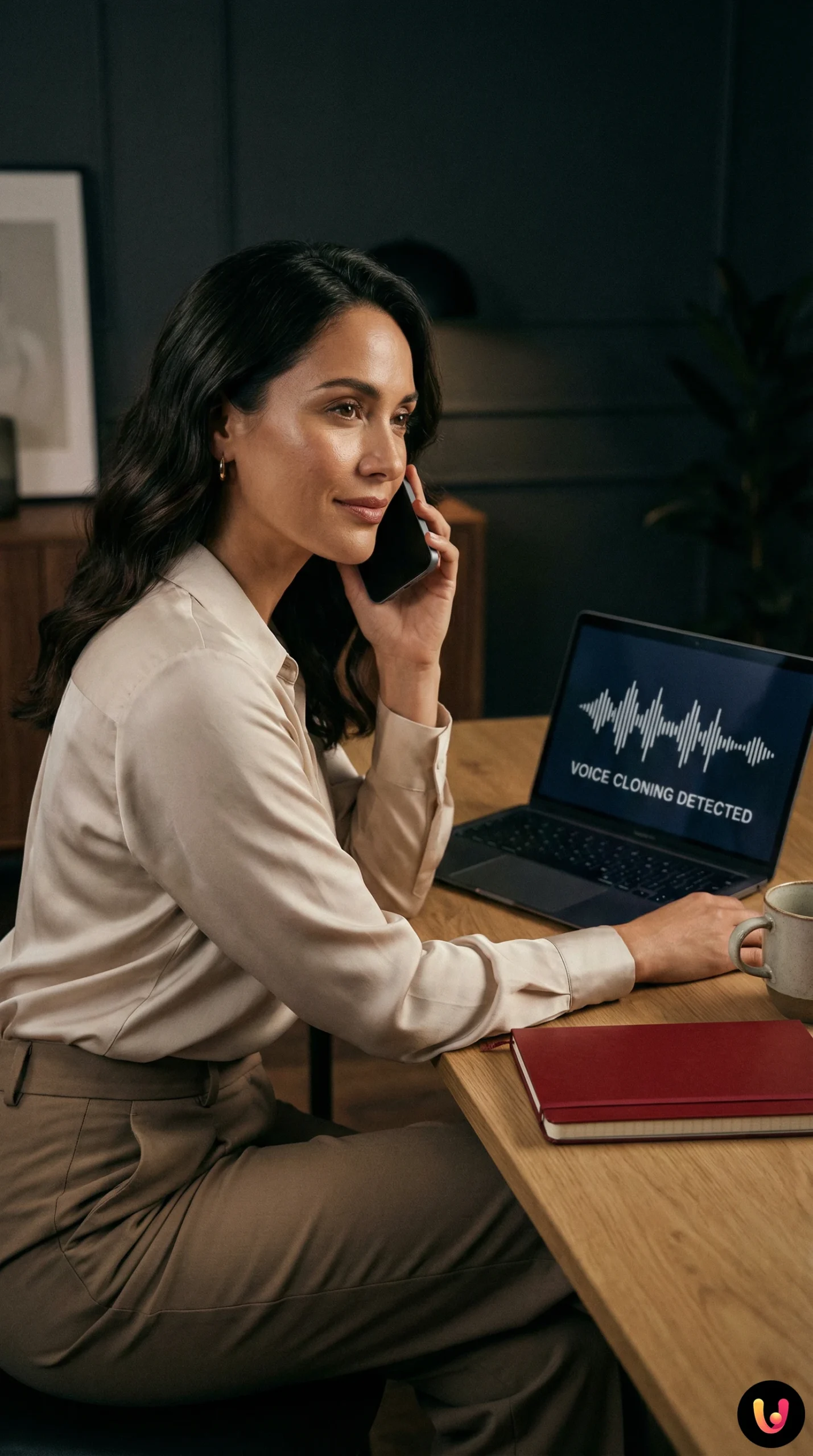 Anziano al telefono preoccupato vittima di truffa vocale con AI