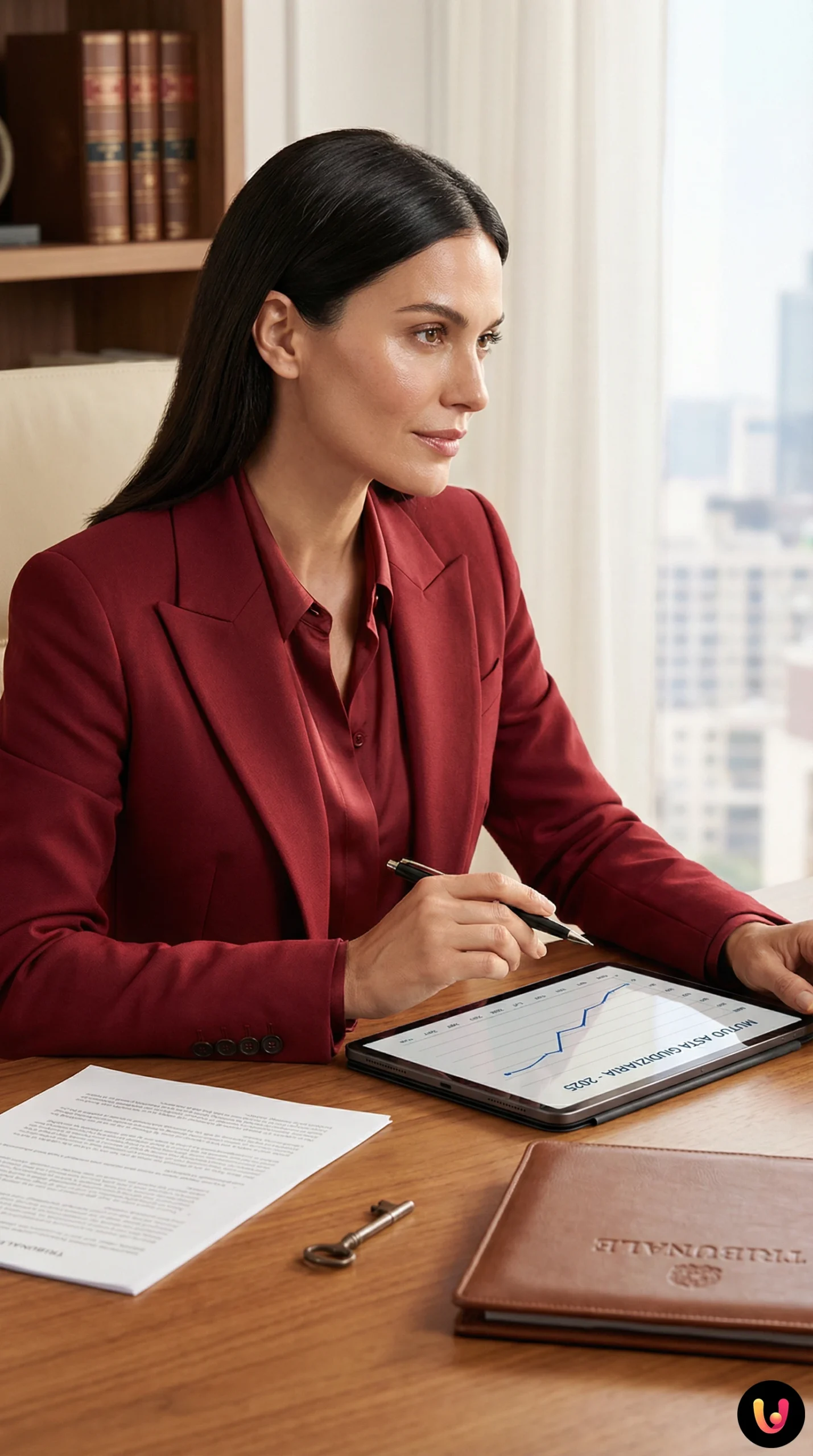 Martelletto d'asta e chiavi di casa poggiati su documenti finanziari.