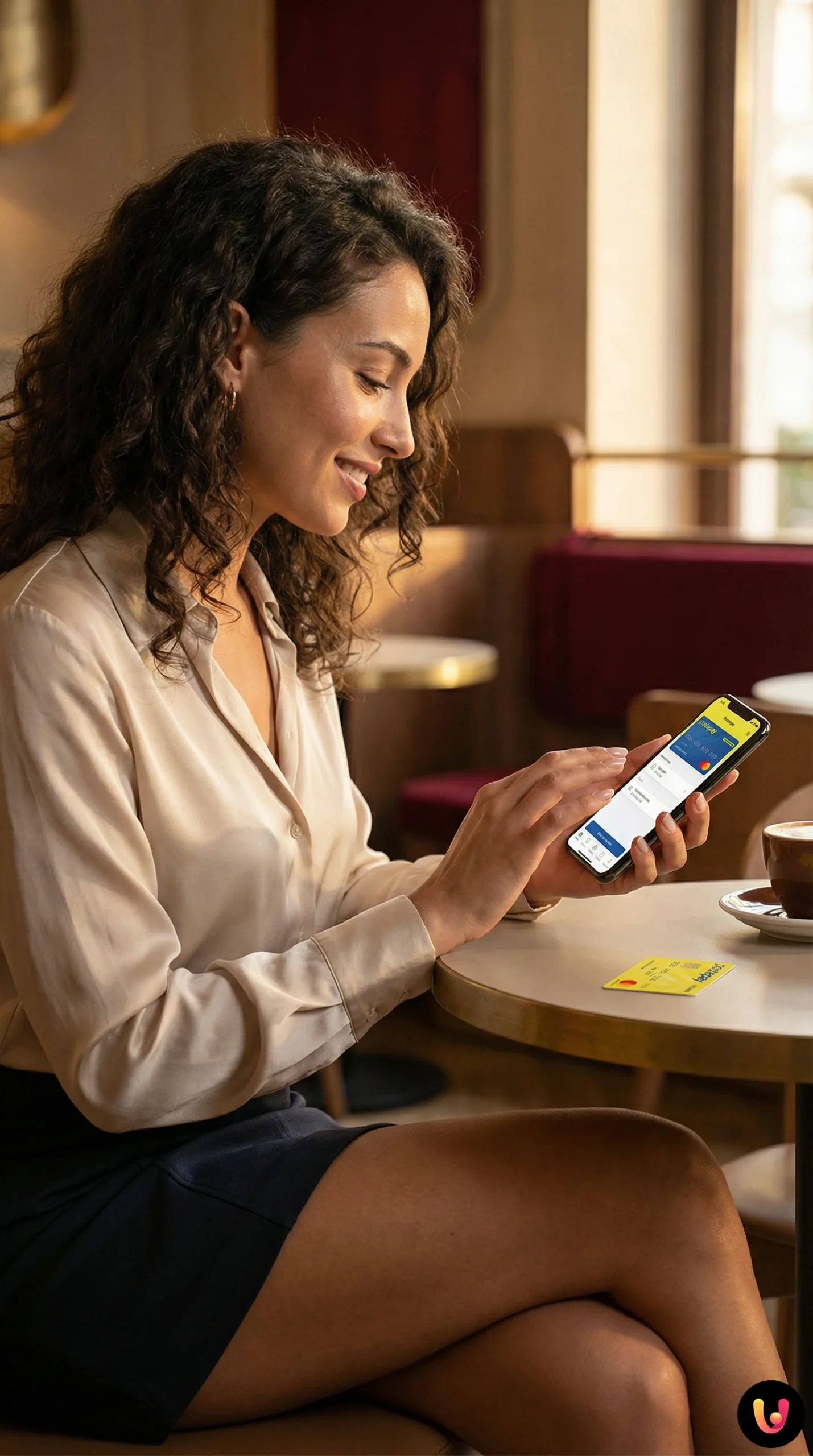 Smartphone con app Postepay aperta per invio denaro P2P immediato