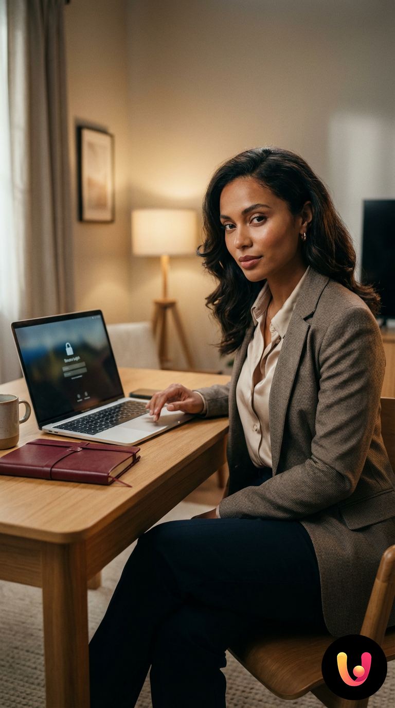 Simbolo di sicurezza informatica e protezione dati su schermo di un laptop moderno.