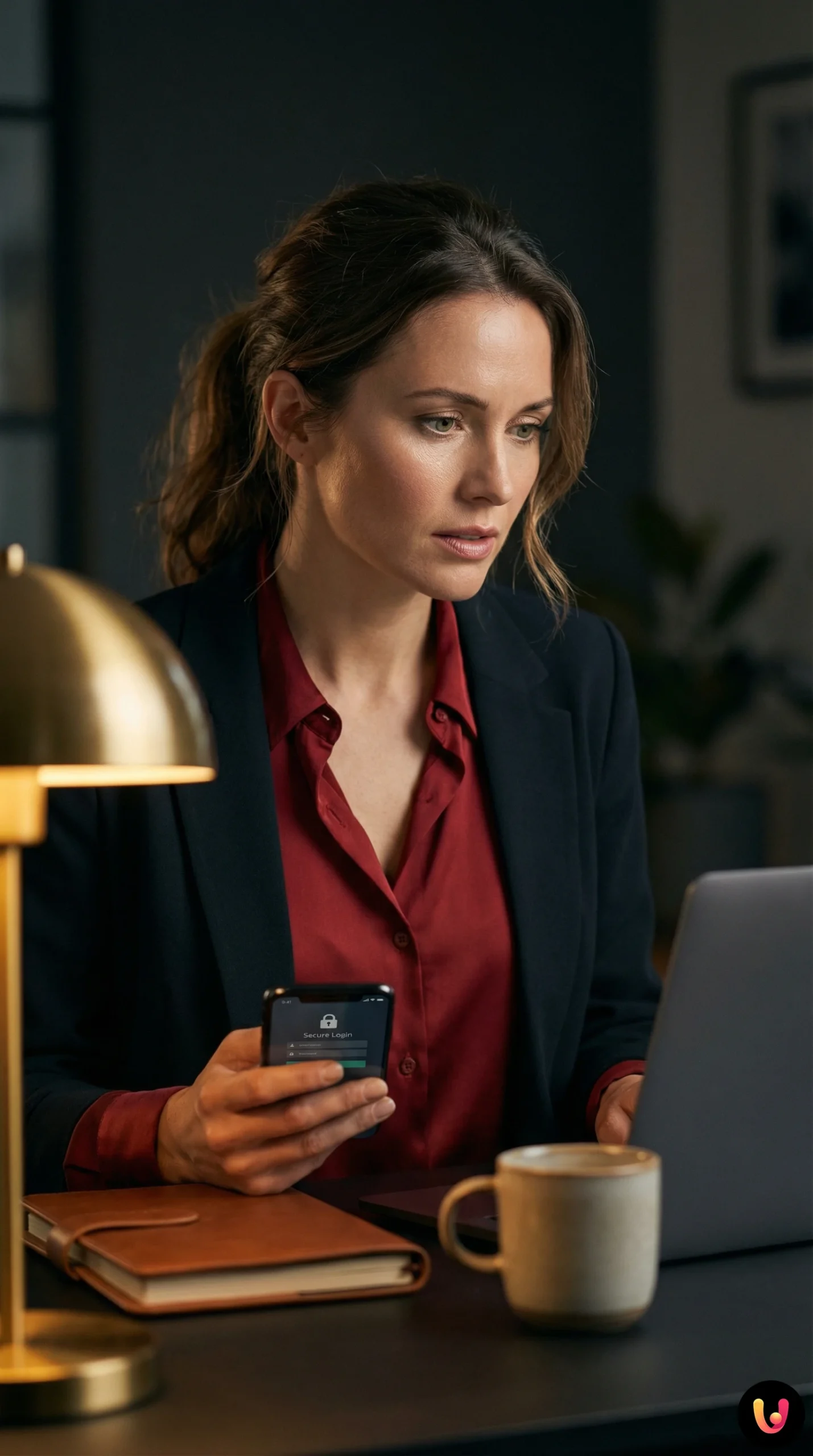 Utente al computer analizza con attenzione una email sospetta per evitare il phishing.