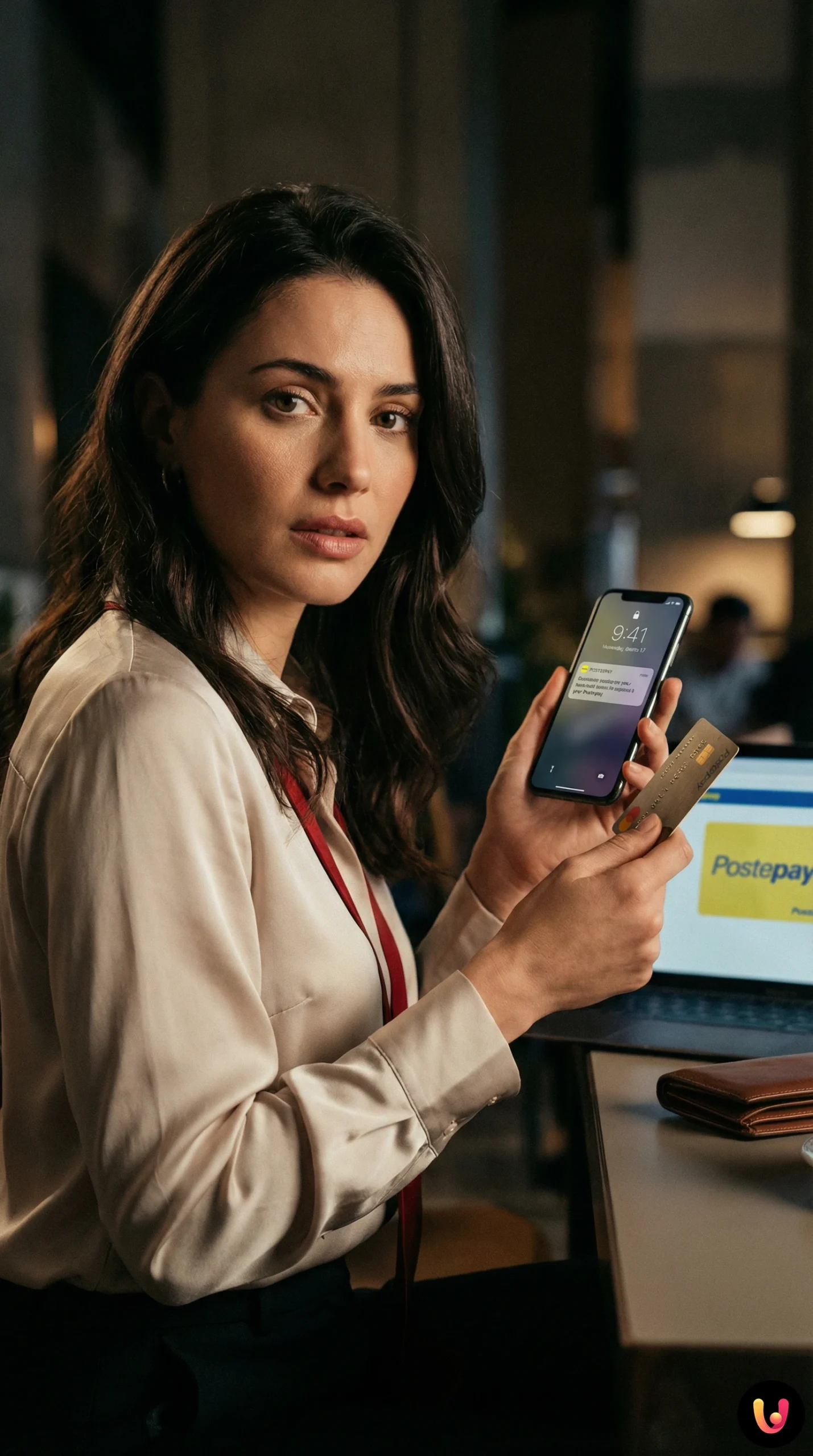 Utente preoccupato controlla la Postepay clonata sullo smartphone