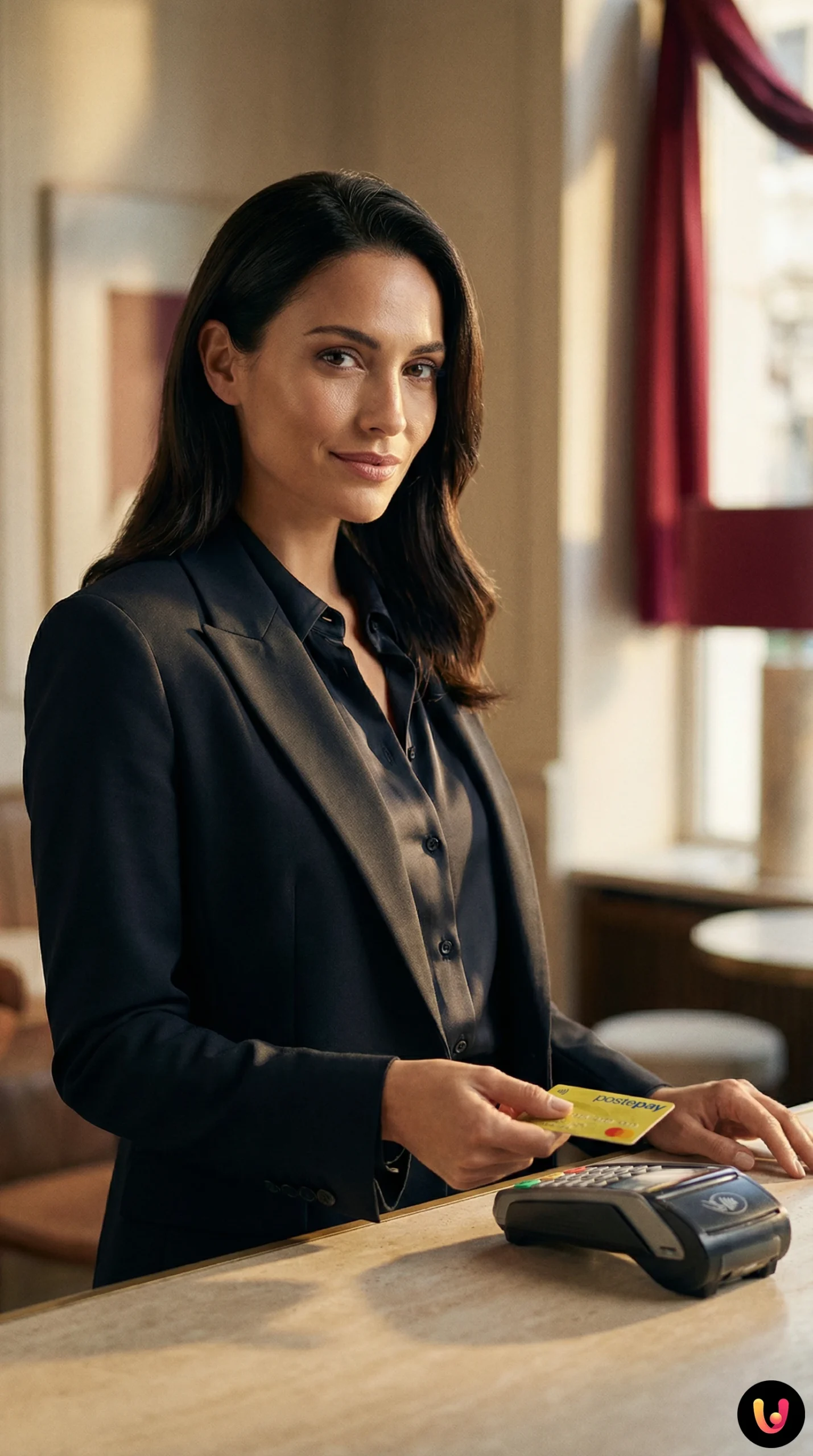 Pagamento contactless con carta Postepay su terminale POS