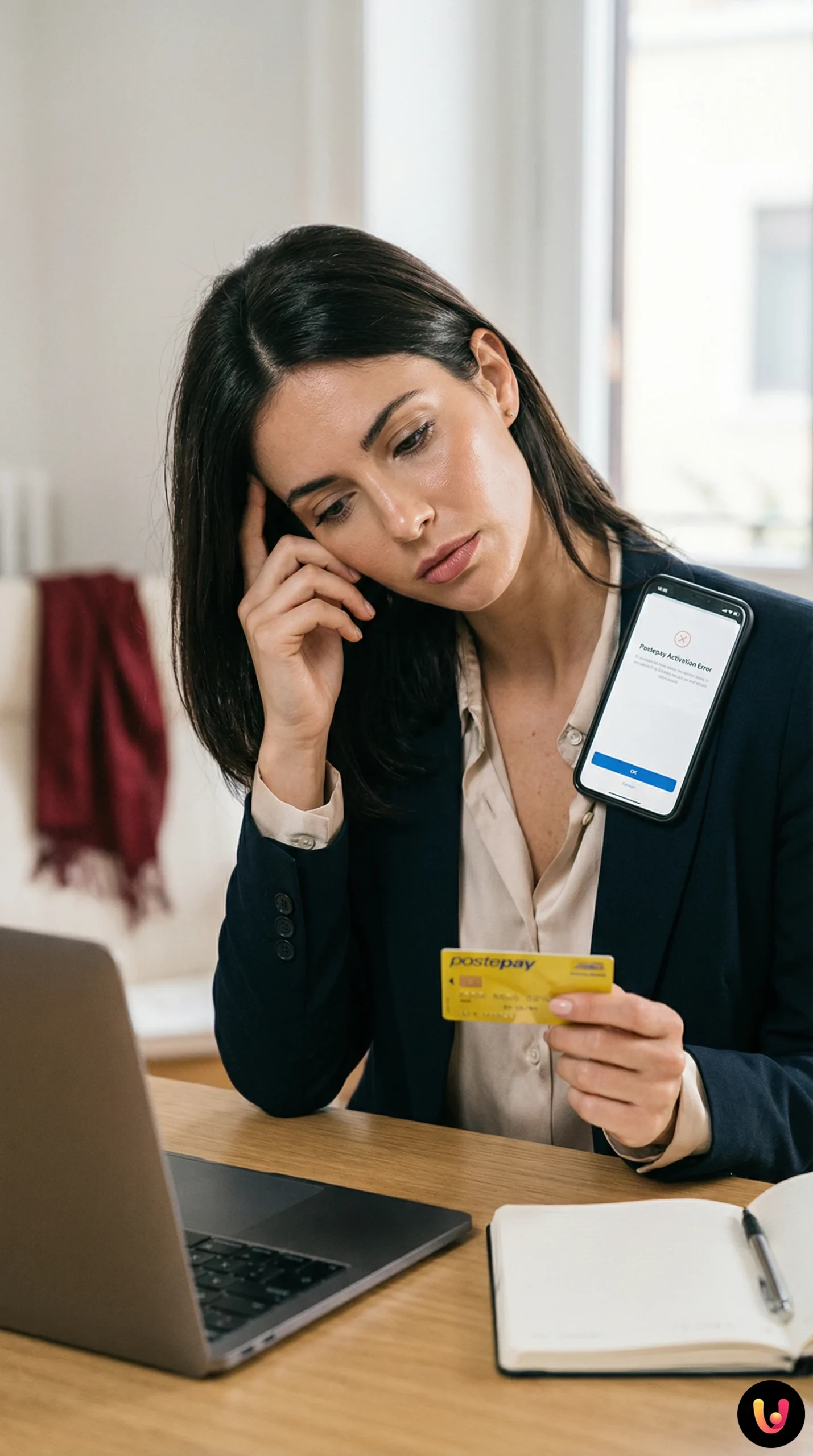 Carta Postepay gialla e smartphone per attivazione online