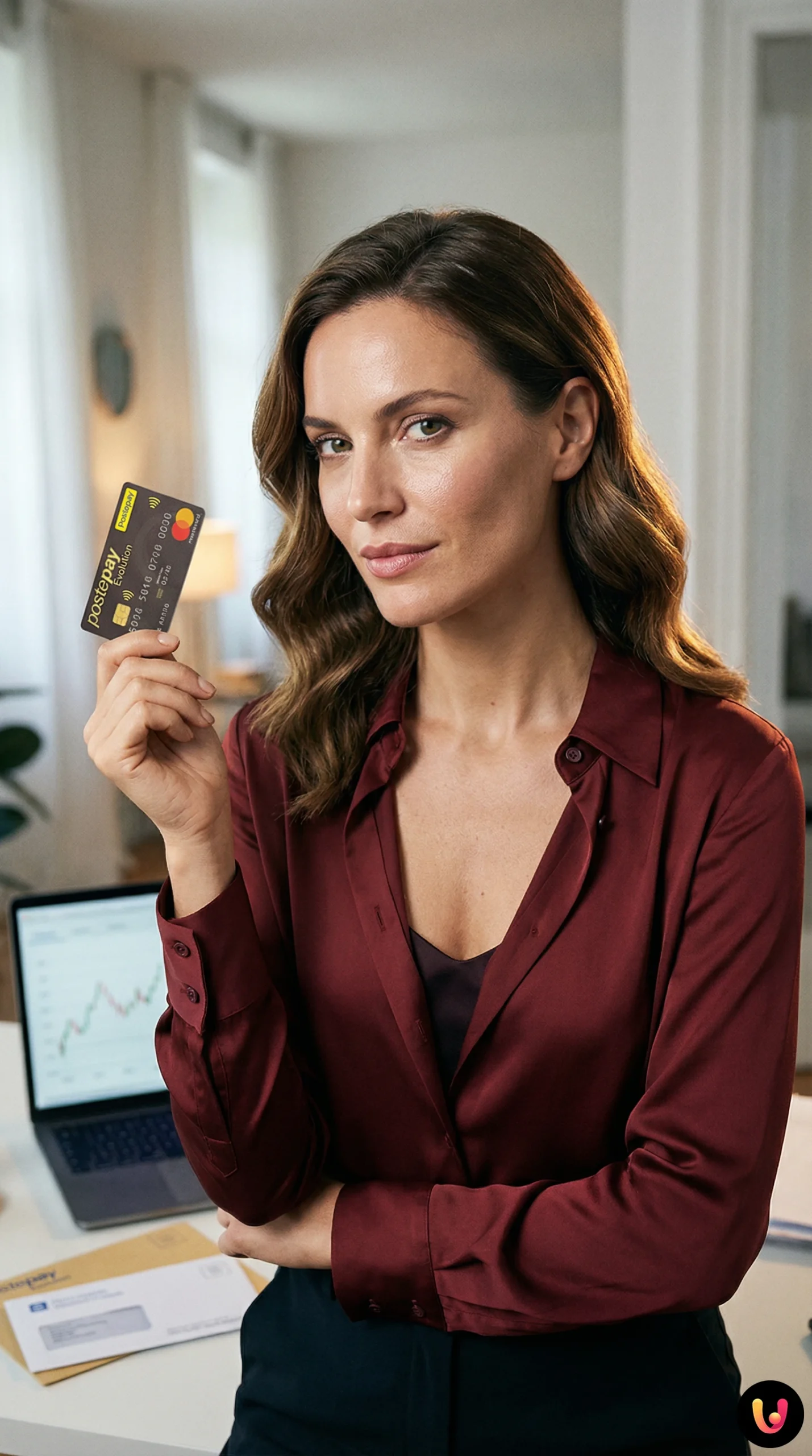 Carta Postepay appoggiata su moduli per la dichiarazione dei redditi