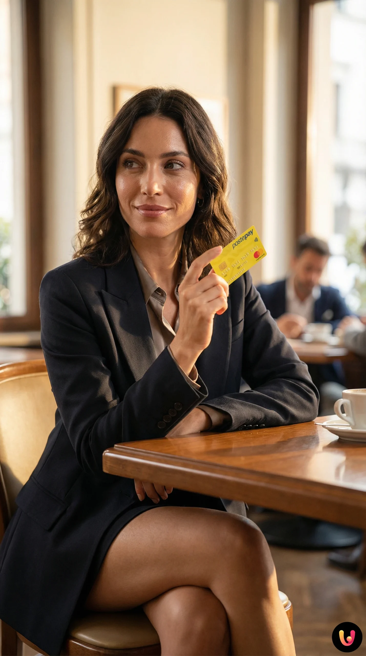 Dettaglio di una carta prepagata Postepay con chip danneggiato o banda smagnetizzata