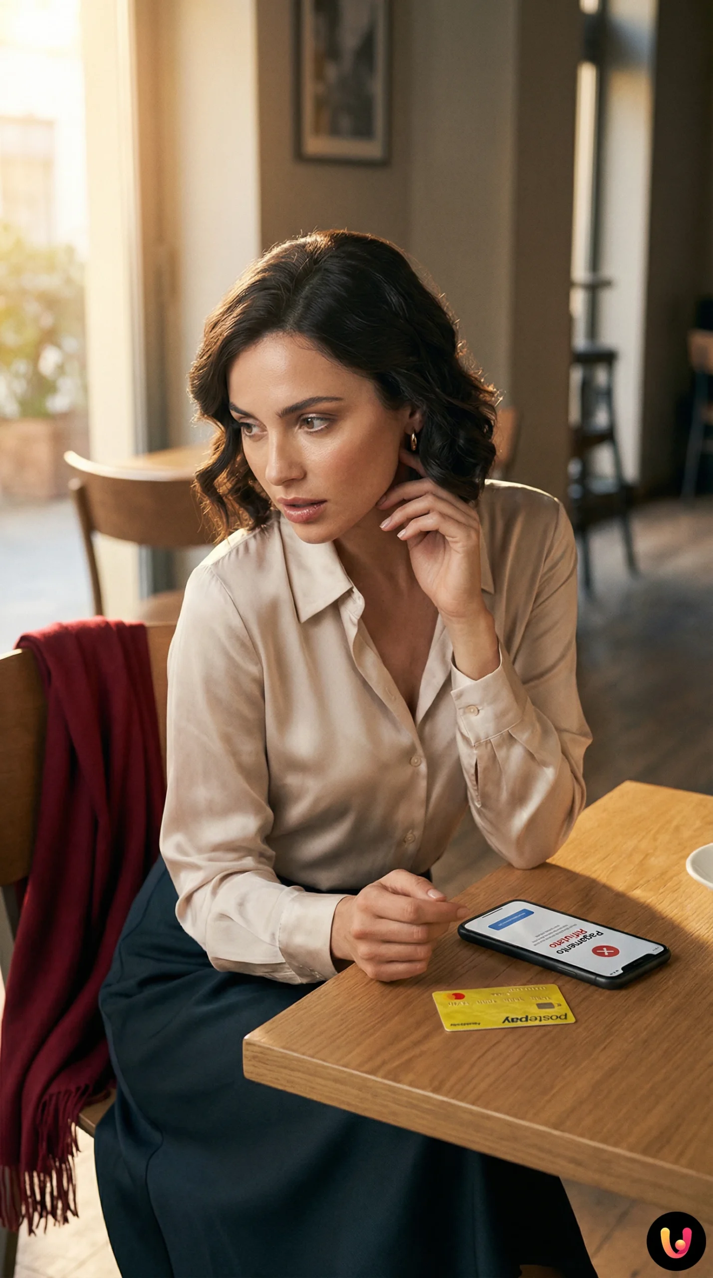 Carta Postepay Standard gialla utilizzata per un pagamento online su computer