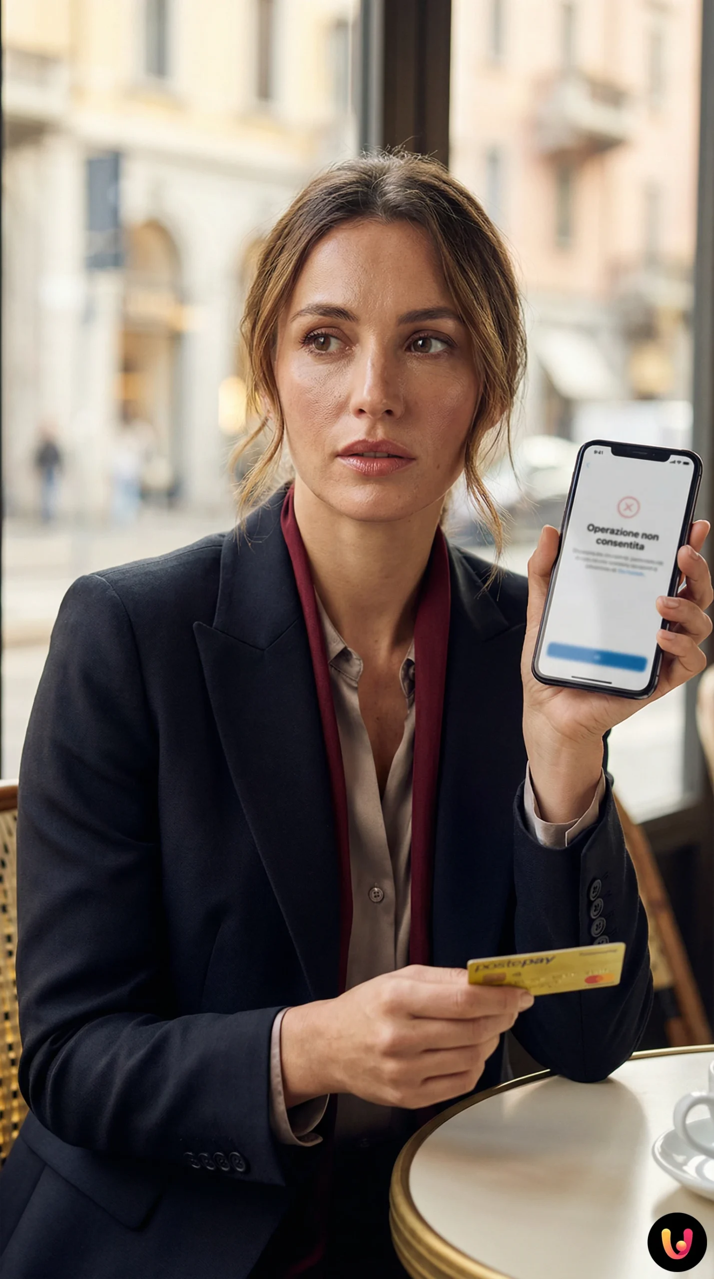 Utente controlla saldo Postepay su app mobile per risolvere errore pagamento