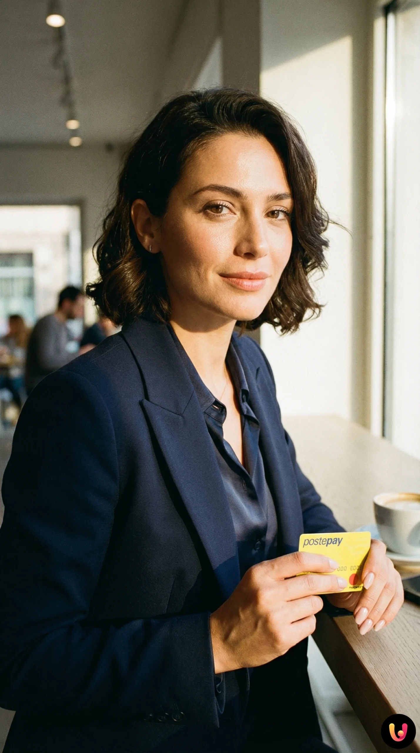 Mano che tiene diverse carte prepagate Postepay Standard ed Evolution per un confronto.