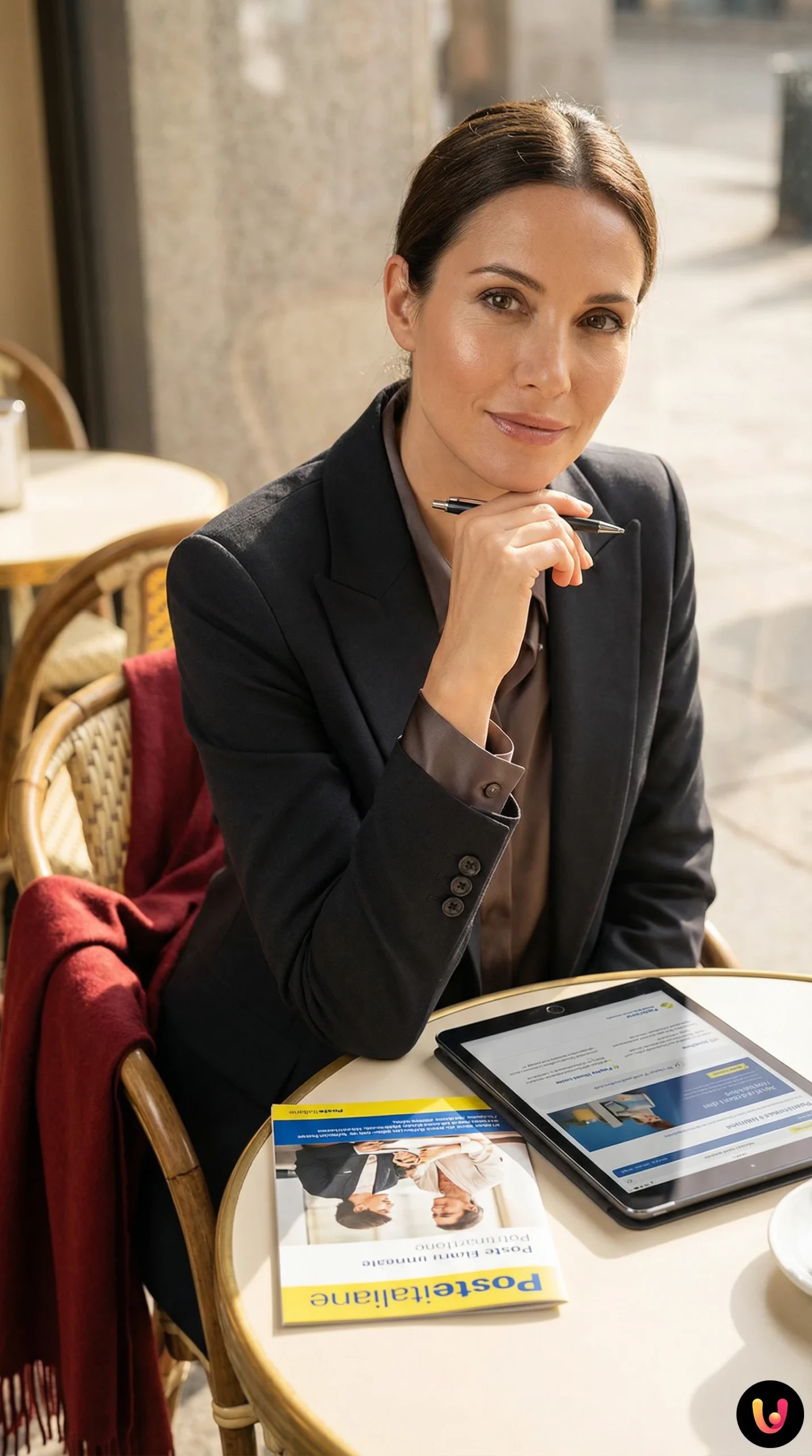 Moduli richiesta prestito Poste Italiane e calcolatrice su scrivania