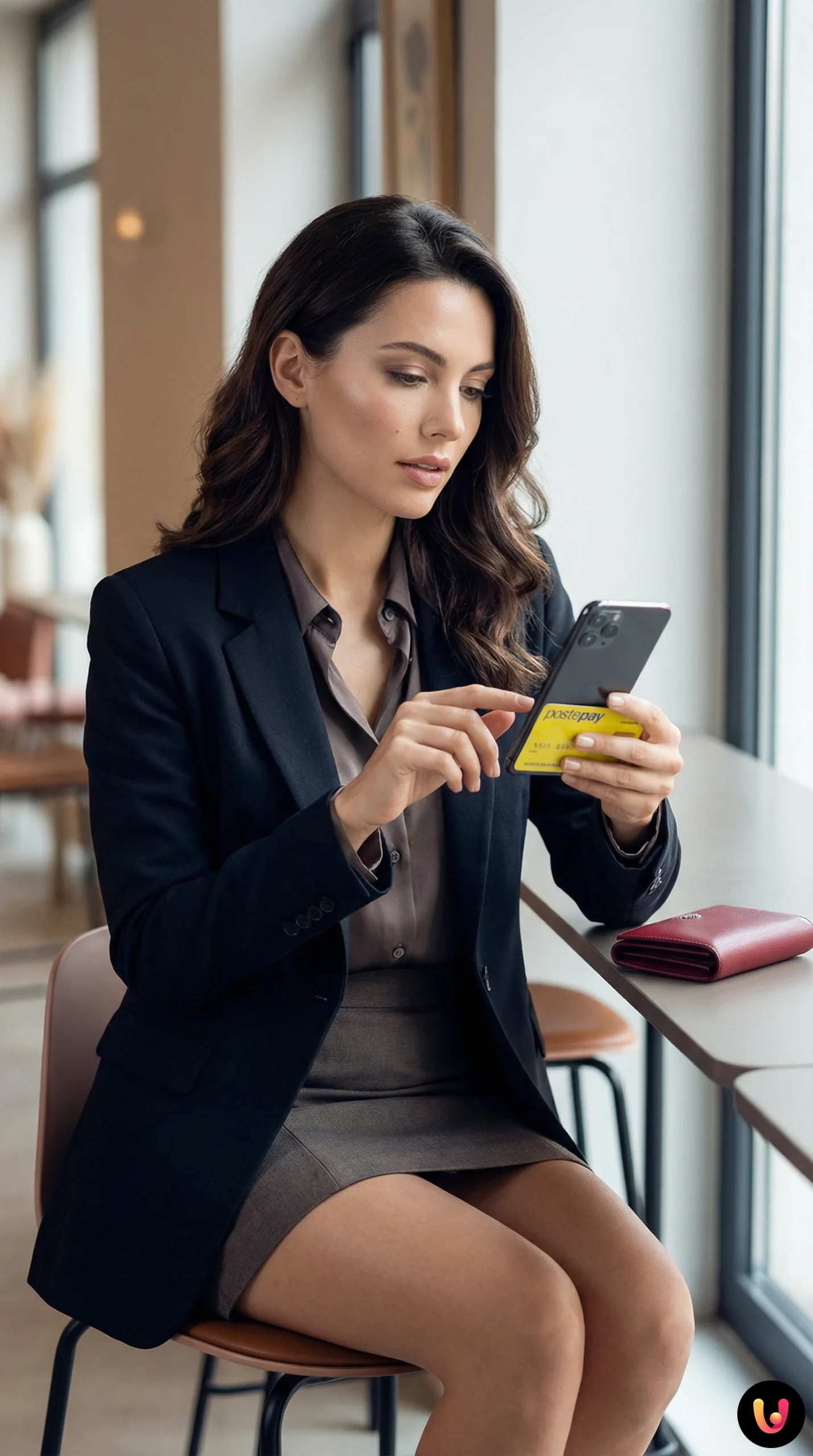 Smartphone mostra notifica di ricarica Postepay sospesa durante un pagamento digitale