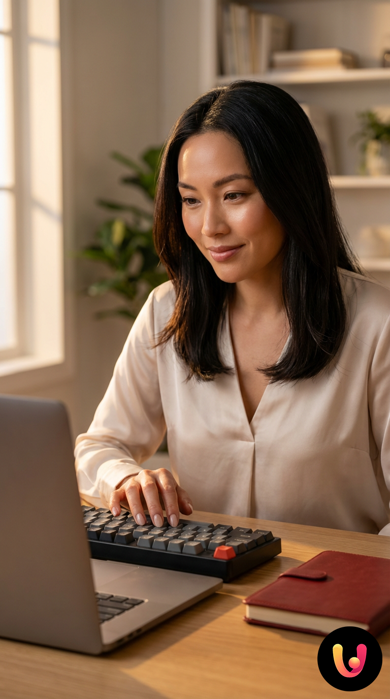 Mani digitano sulla tastiera del computer per attivare le scorciatoie di spegnimento Windows