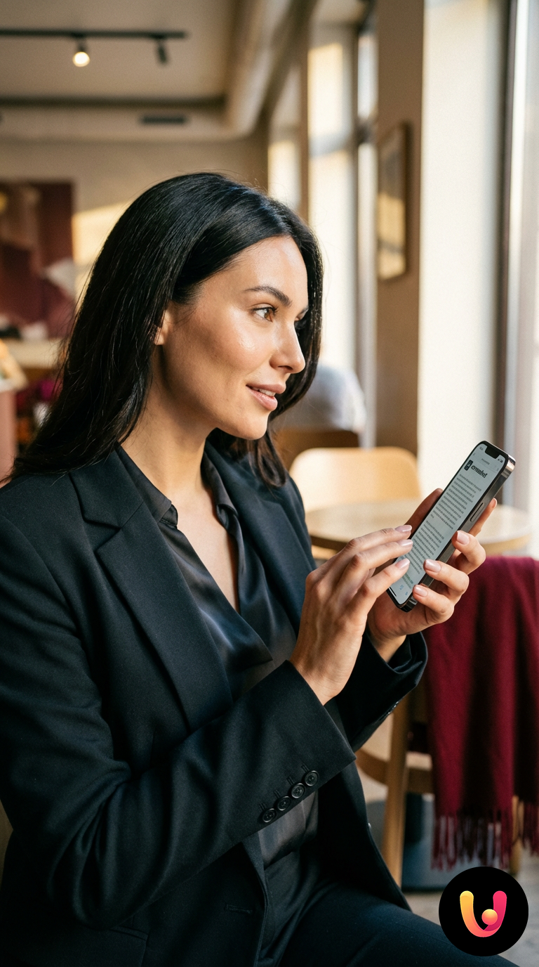 Capturas de Ecrã e Capturas Longas: Guia Completo 2025 Smartphone visualiza a captura de um ecrã de deslocamento de uma página web