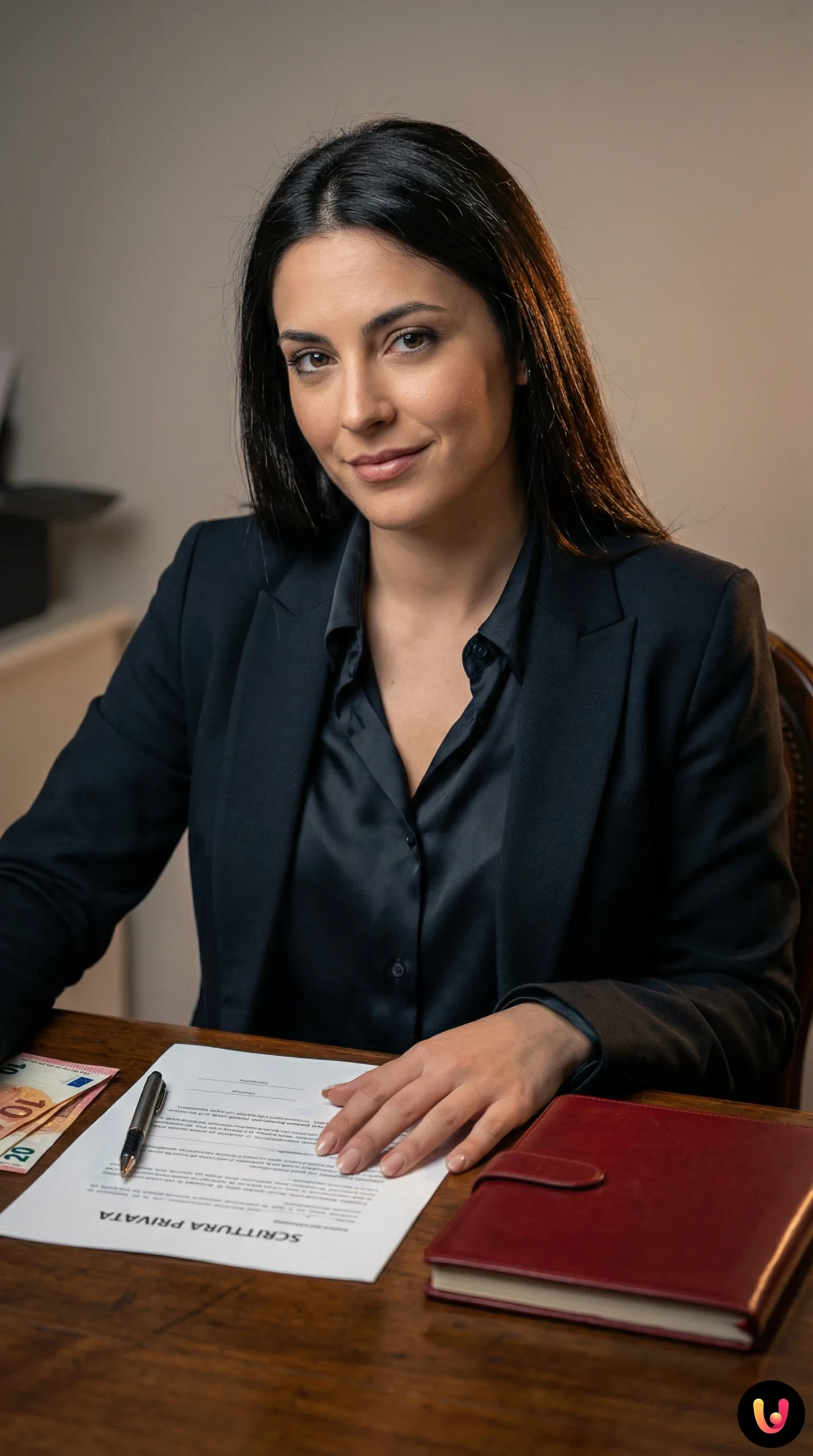 Mani che firmano un contratto di prestito tra familiari su un tavolo