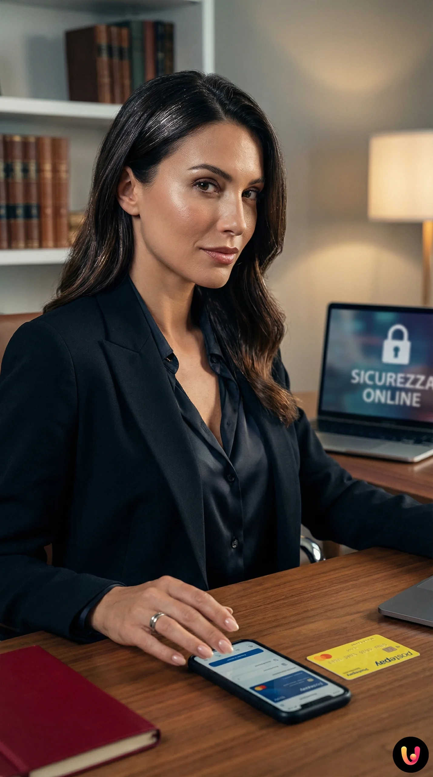 Una carta Postepay appoggiata su una tastiera simboleggia la sicurezza dei pagamenti online