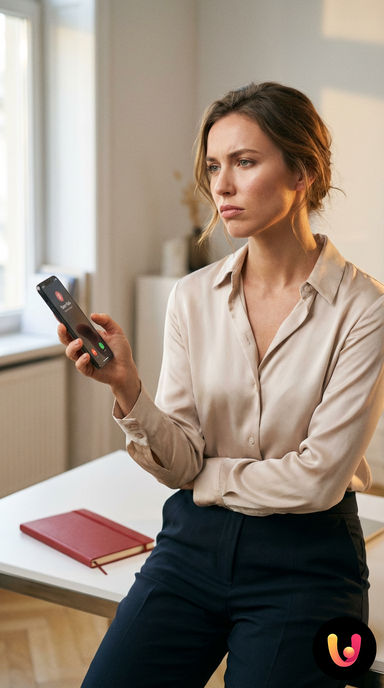 Utente rifiuta una chiamata di telemarketing aggressivo sul display dello smartphone