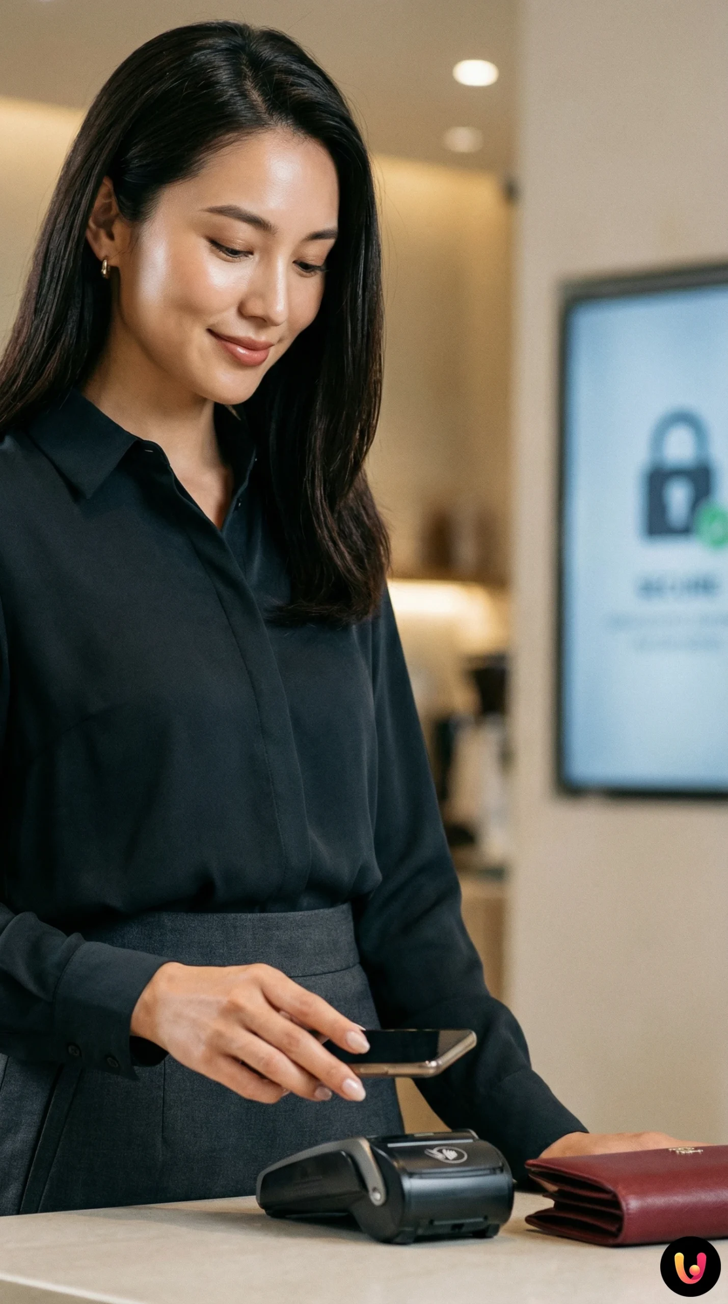 Pagamento contactless con smartphone che simboleggia la sicurezza della tokenizzazione