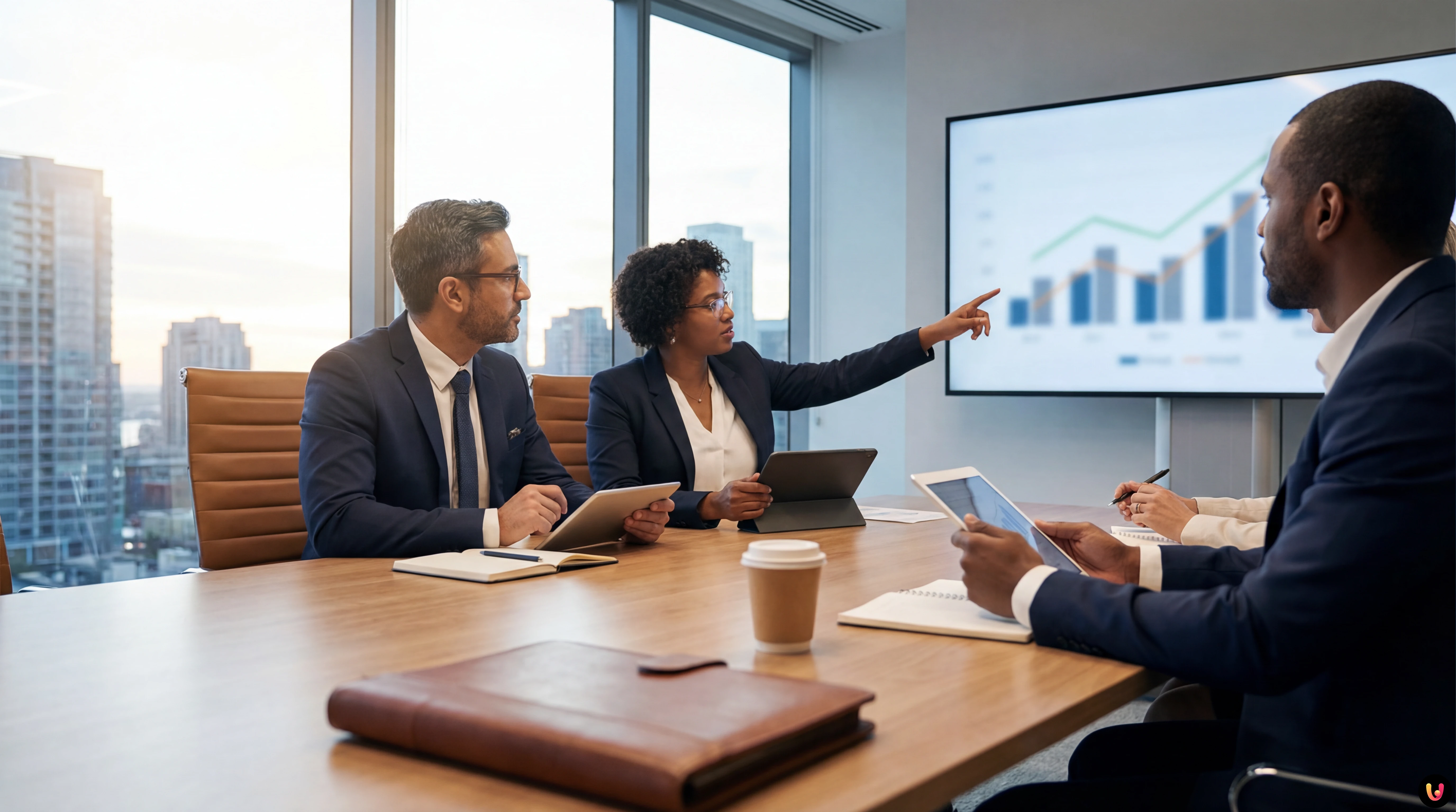 Financial chart showing long-term growth and Amazon stock performance