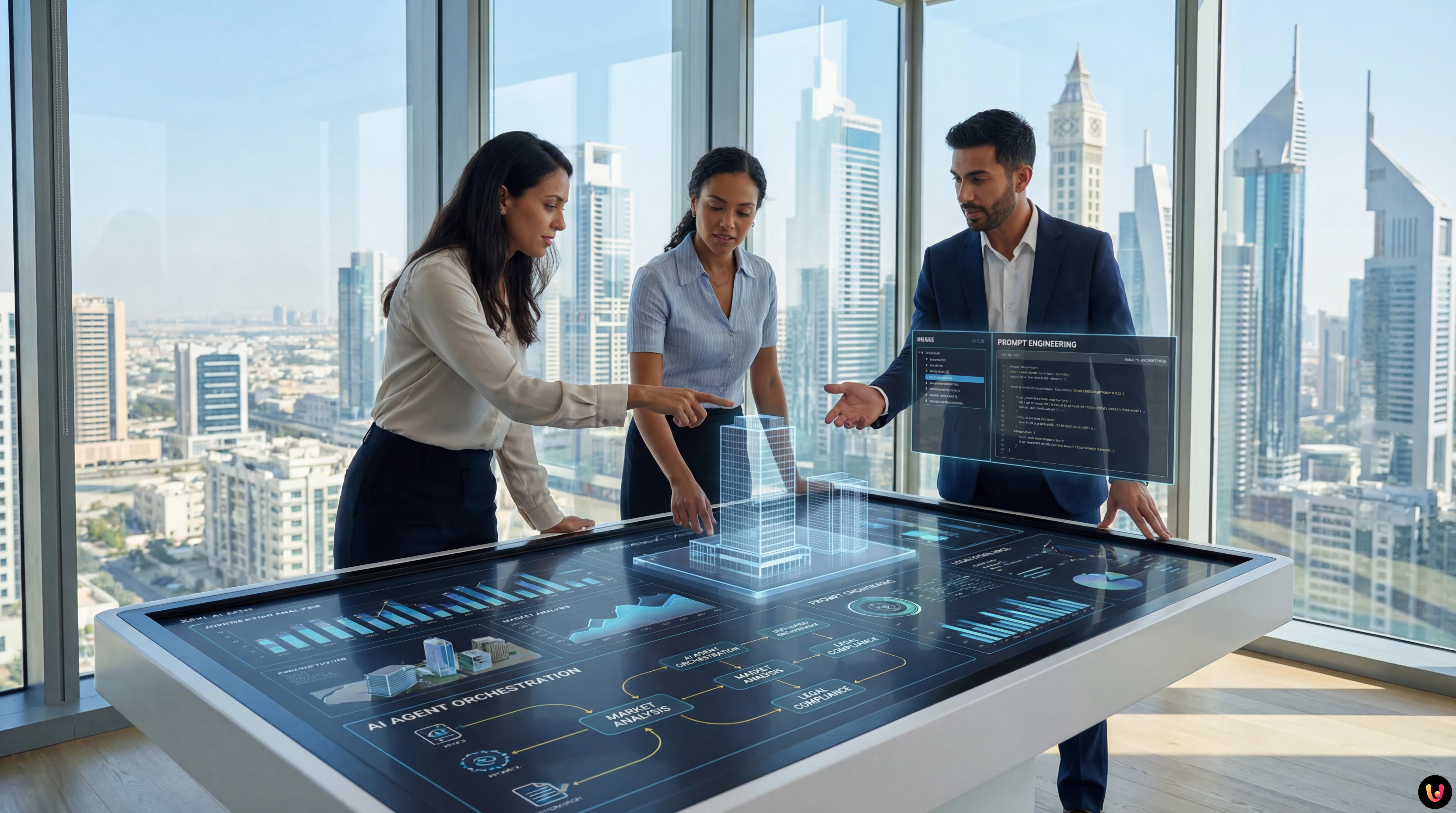 Rete digitale di agenti AI che collaborano per gestire una transazione immobiliare complessa