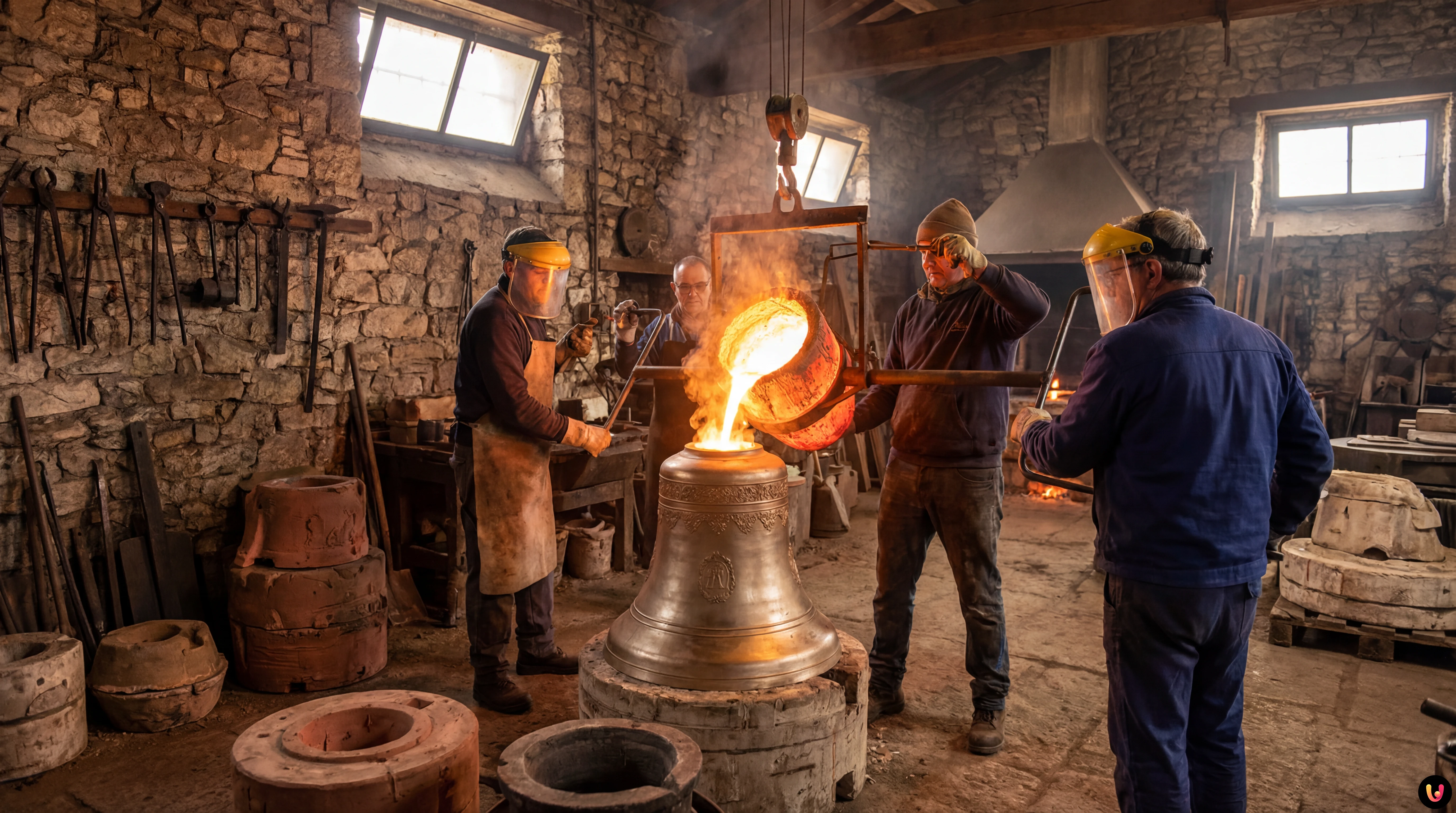 Agnone città delle campane: borgo antico e Fonderia Marinelli Campane di bronzo della Fonderia Marinelli nel borgo storico di Agnone in Molise