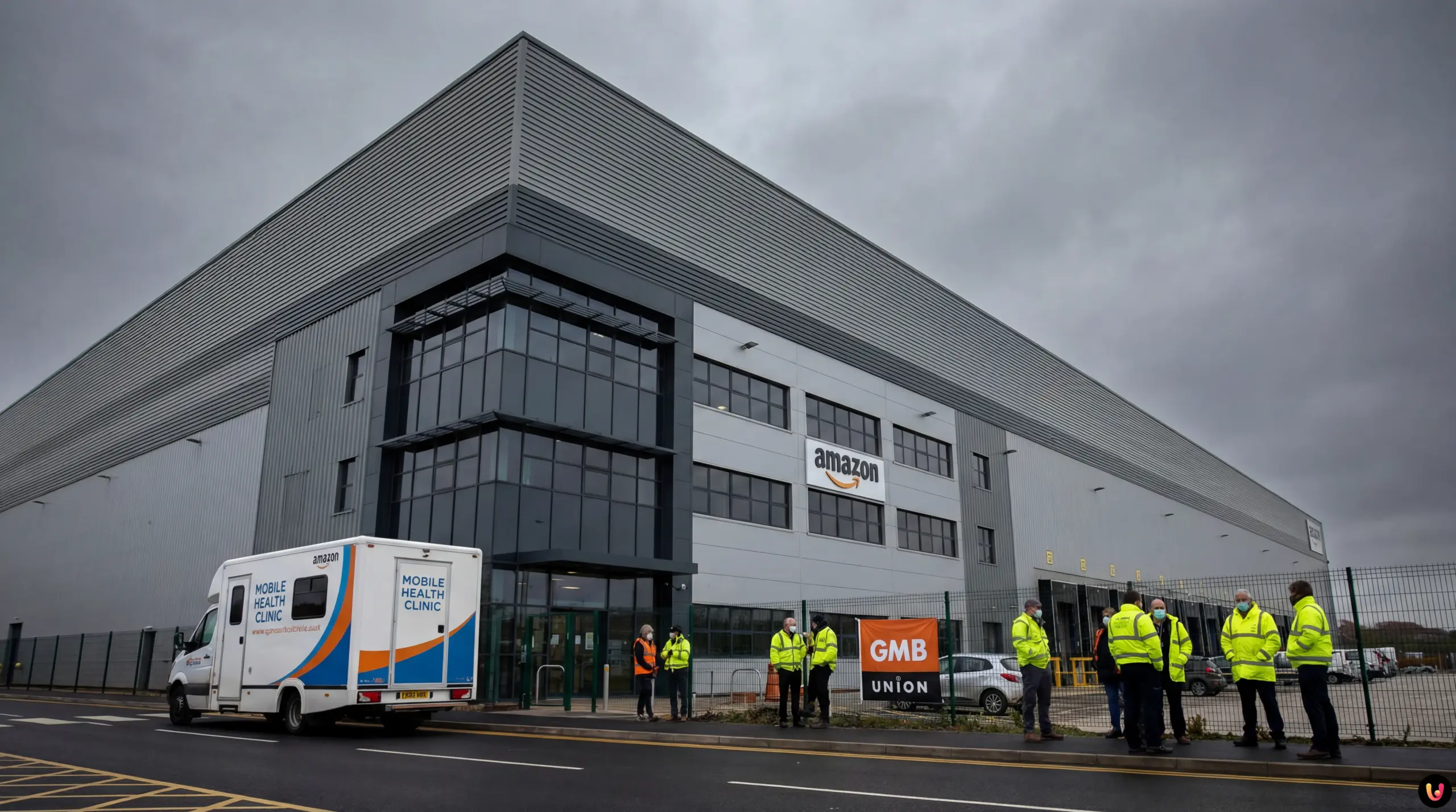 Exterior view of the Amazon fulfillment center in Coventry, UK