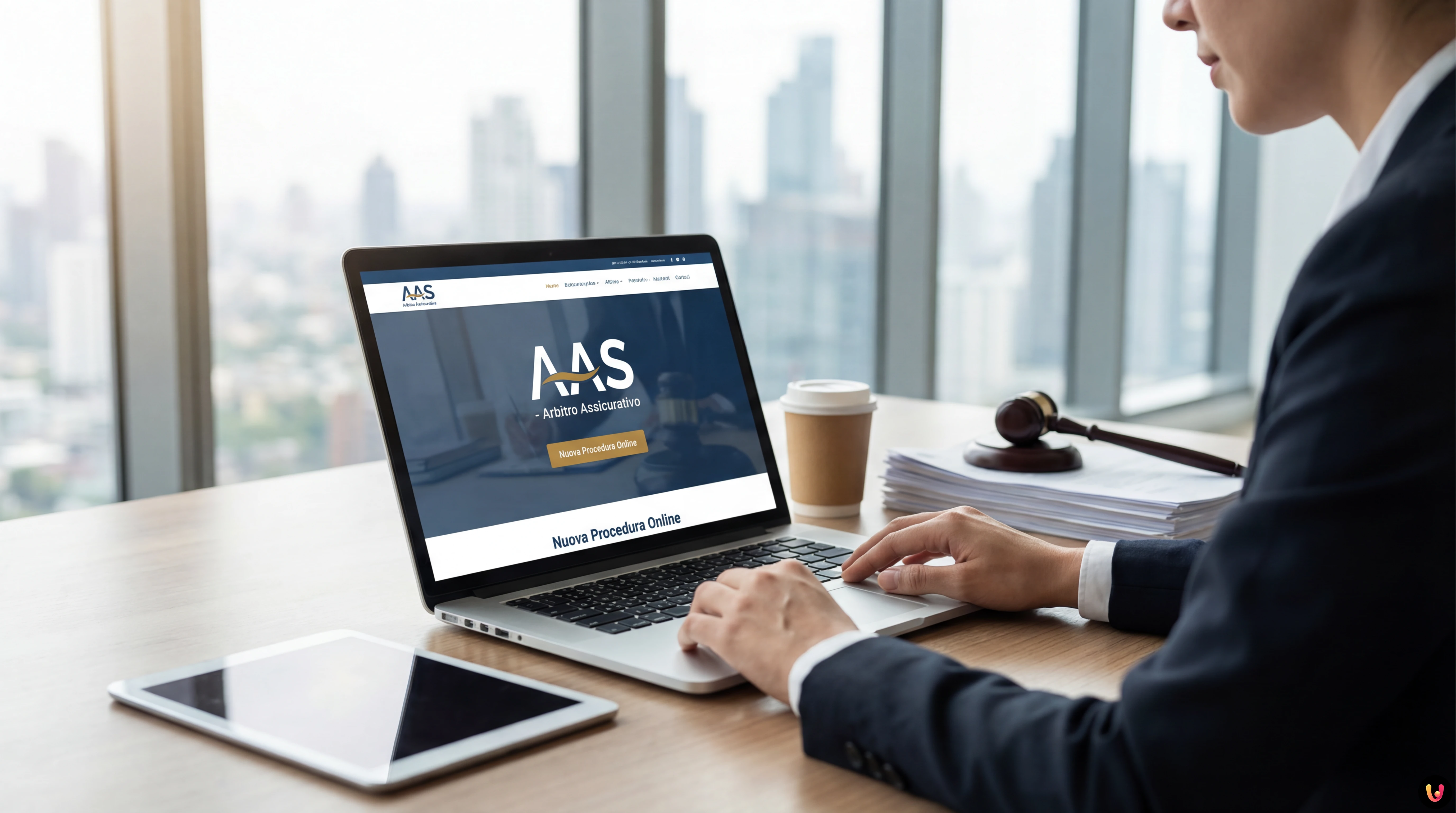 Illustrazione concettuale del nuovo Arbitro Assicurativo Ivass per la tutela dei consumatori