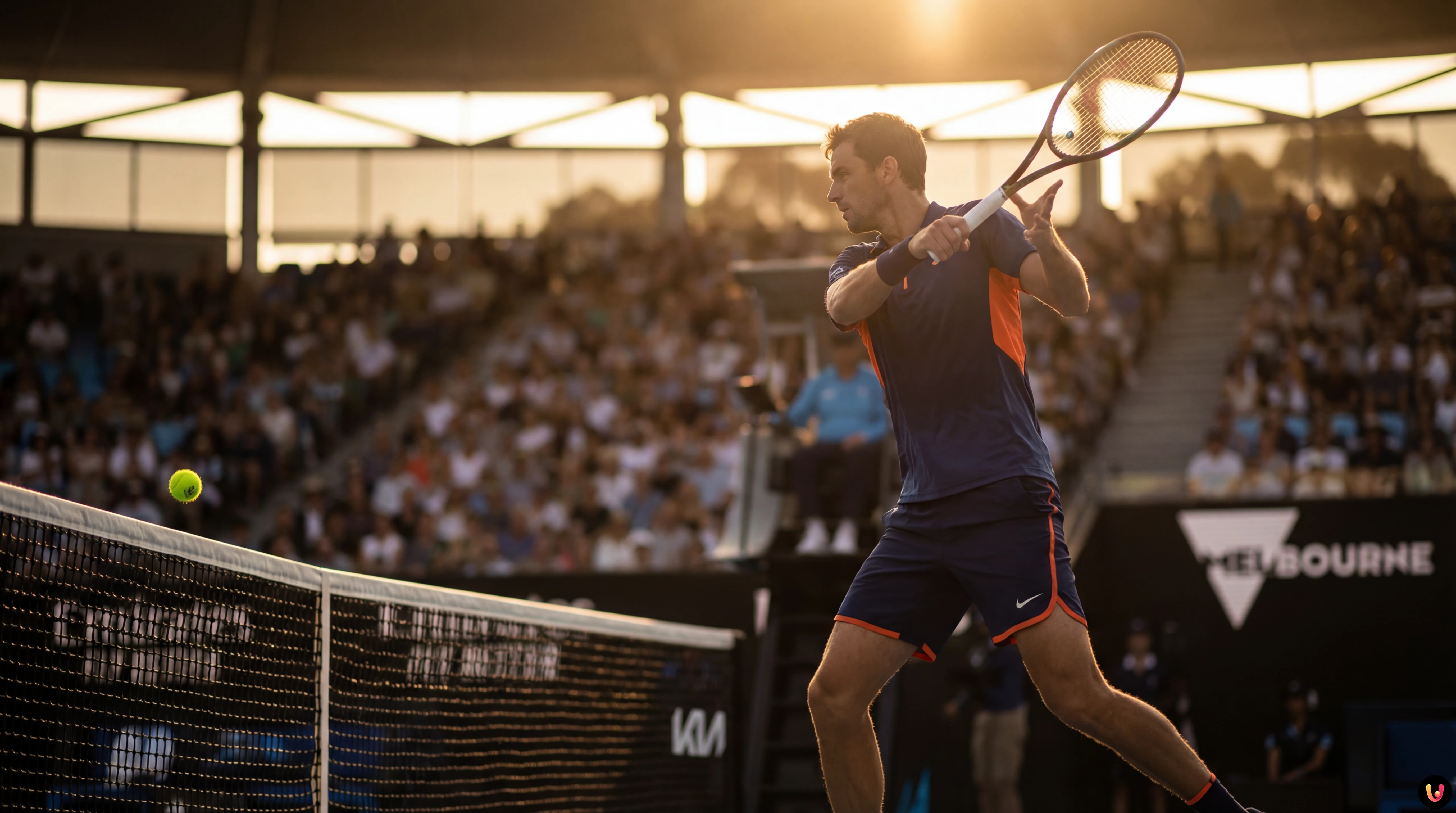Jannik Sinner e Carlos Alcaraz in azione sul campo blu degli Australian Open 2026 a Melbourne