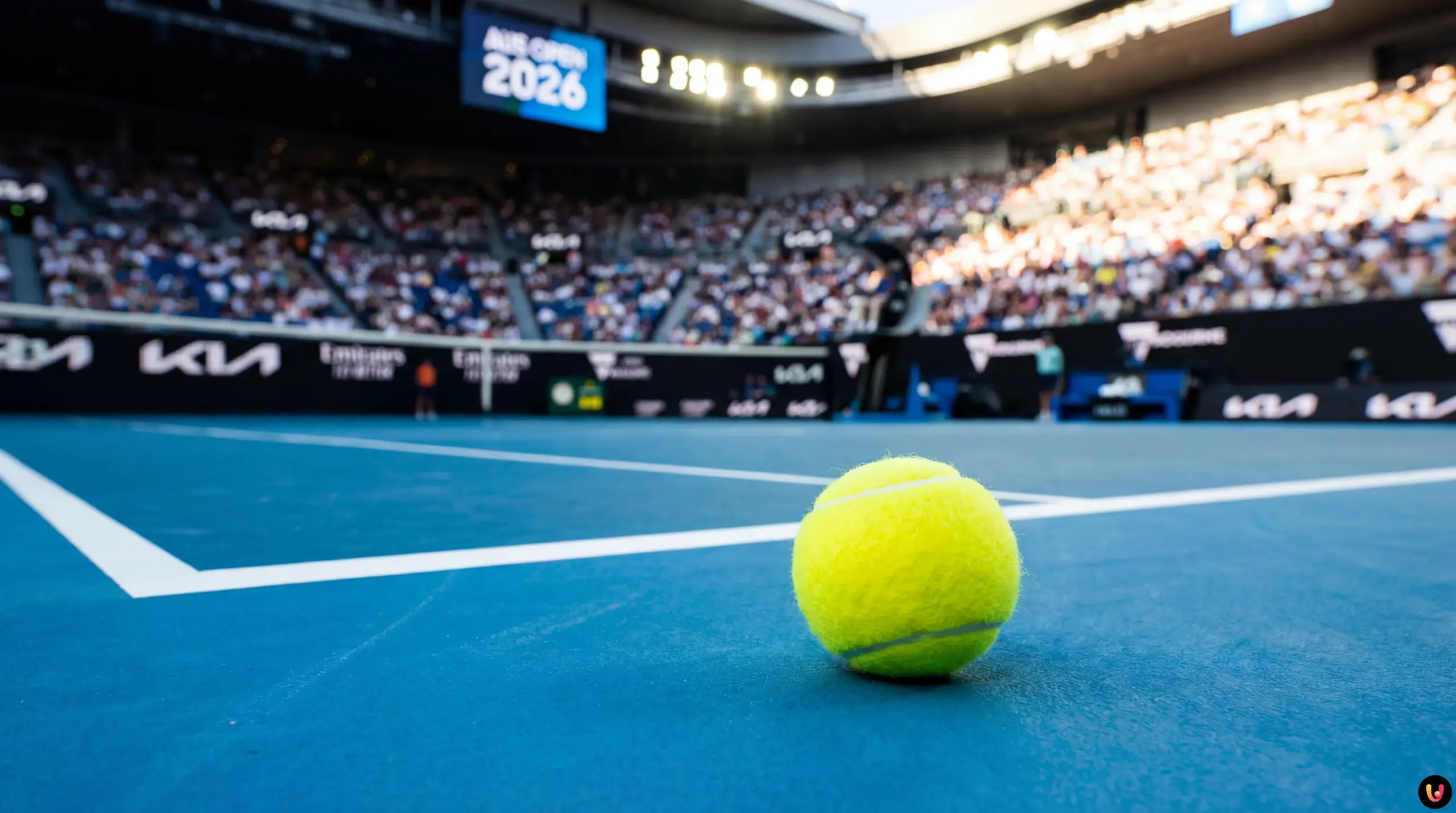 Australian Open 2026: Alcaraz Mania & Gibson Drama Carlos Alcaraz playing tennis on the blue hardcourt at the Australian Open 2026