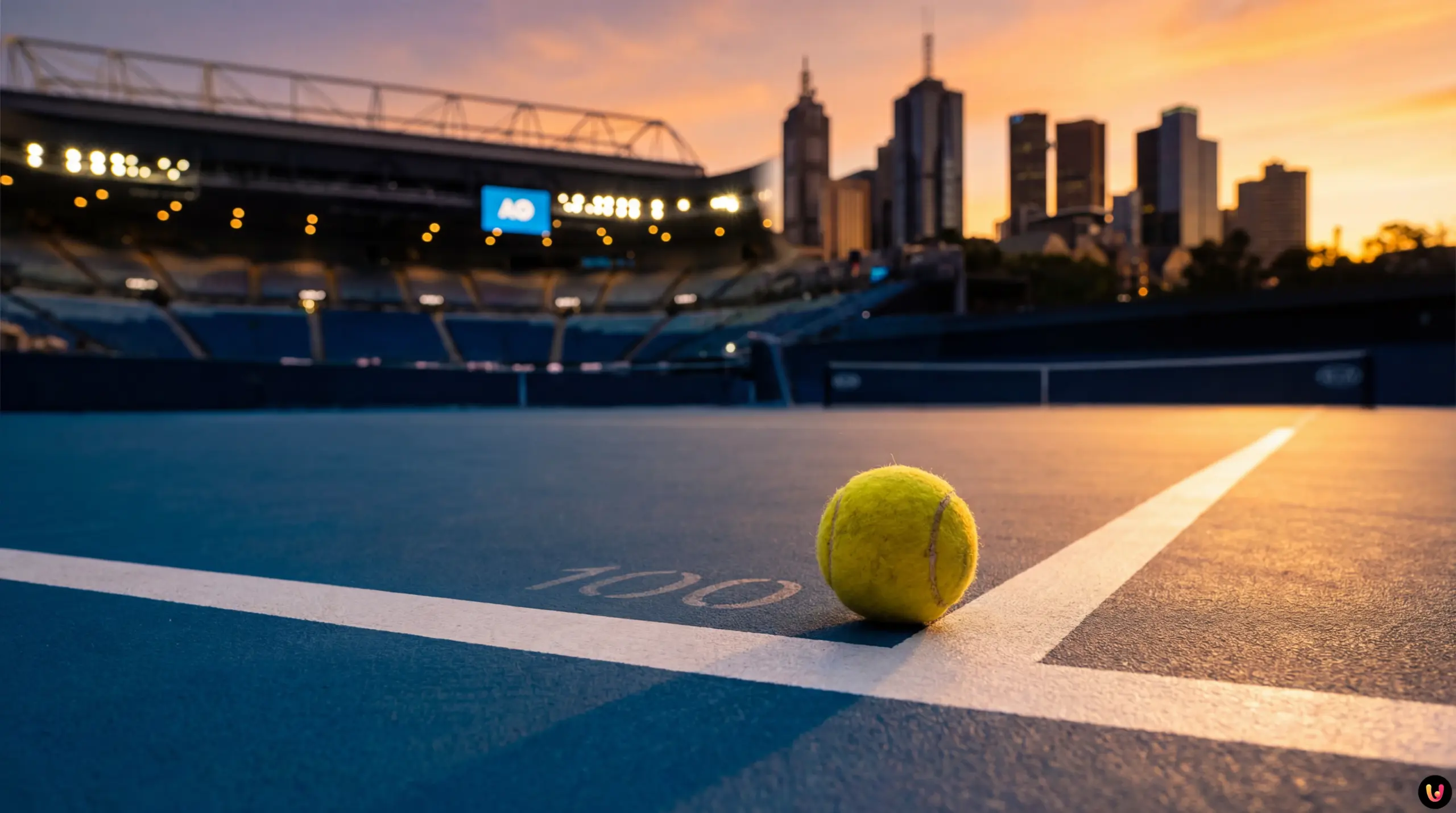 Novak Djokovic celebrating on court during the 2026 Australian Open at Rod Laver Arena.