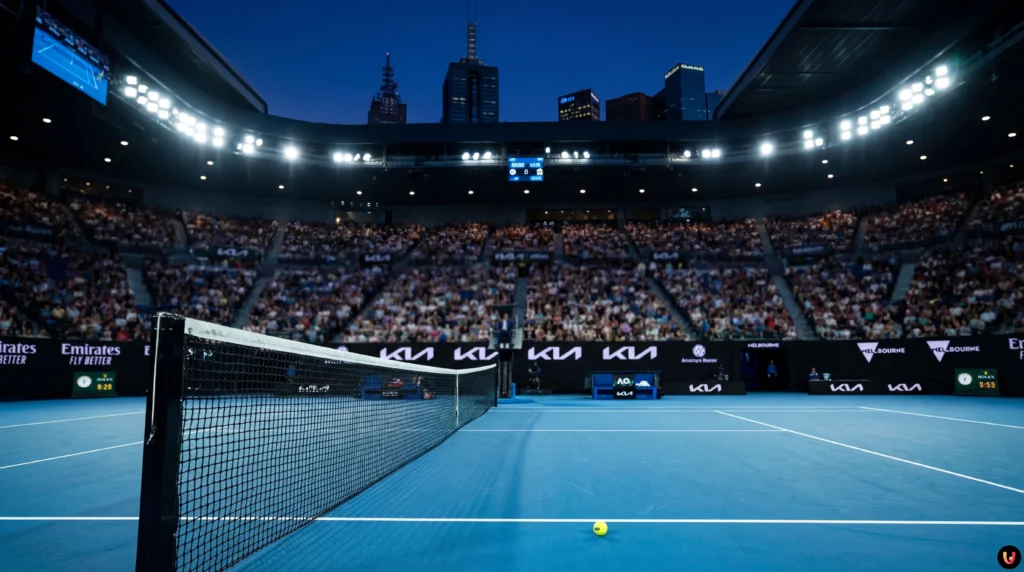 Australian Open 2026: Paolini incanta al debutto, Cobolli apre le danze a Melbourne Jasmine Paolini in azione durante la vittoria all'Australian Open 2026 a Melbourne
