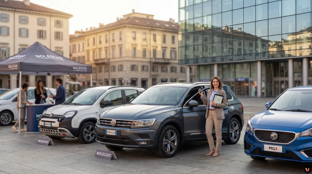 Flotta di auto nuove pronte per il noleggio a lungo termine in Italia