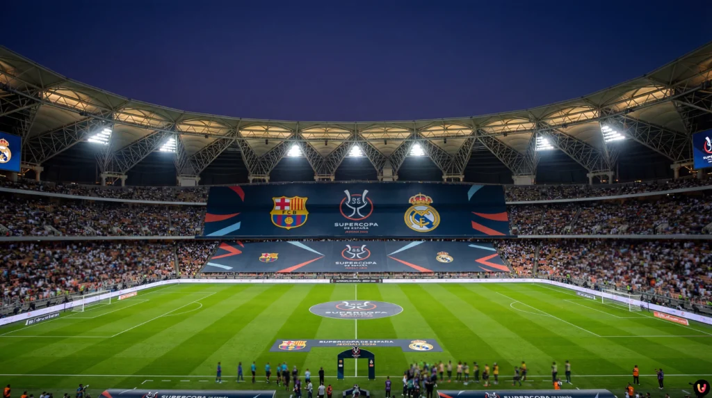 Barcellona-Real Madrid: Finale Supercoppa 2026, Orario e Formazioni Grafica della sfida Barcellona-Real Madrid per la finale di Supercoppa di Spagna 2026
