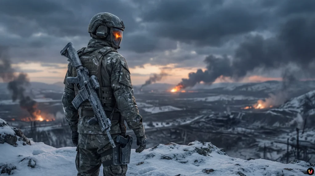 Soldati in combattimento nell'artwork ufficiale di Battlefield 6 per l'aggiornamento stagionale