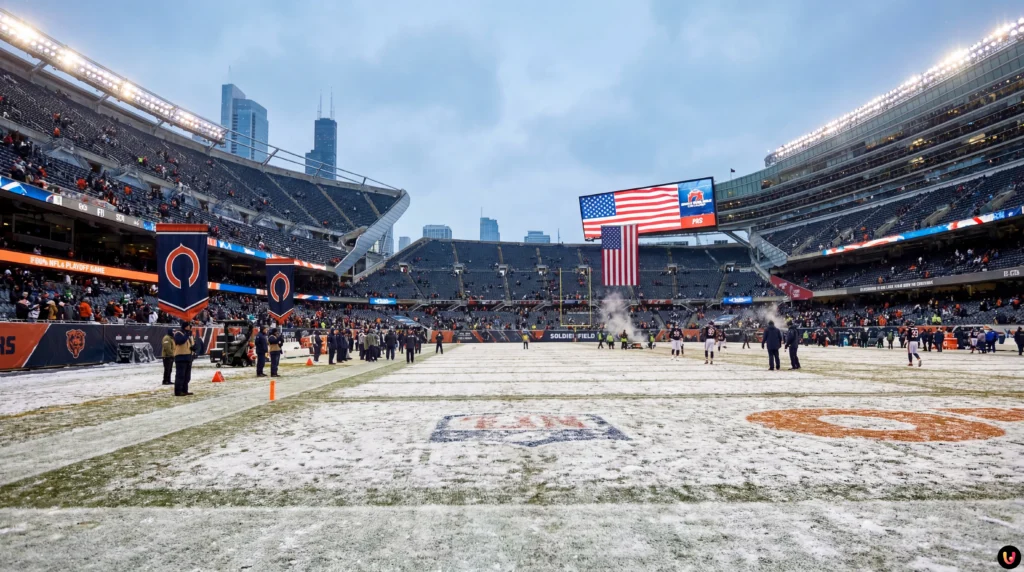 Chicago Bears receiver DJ Moore on field during NFC Divisional Round