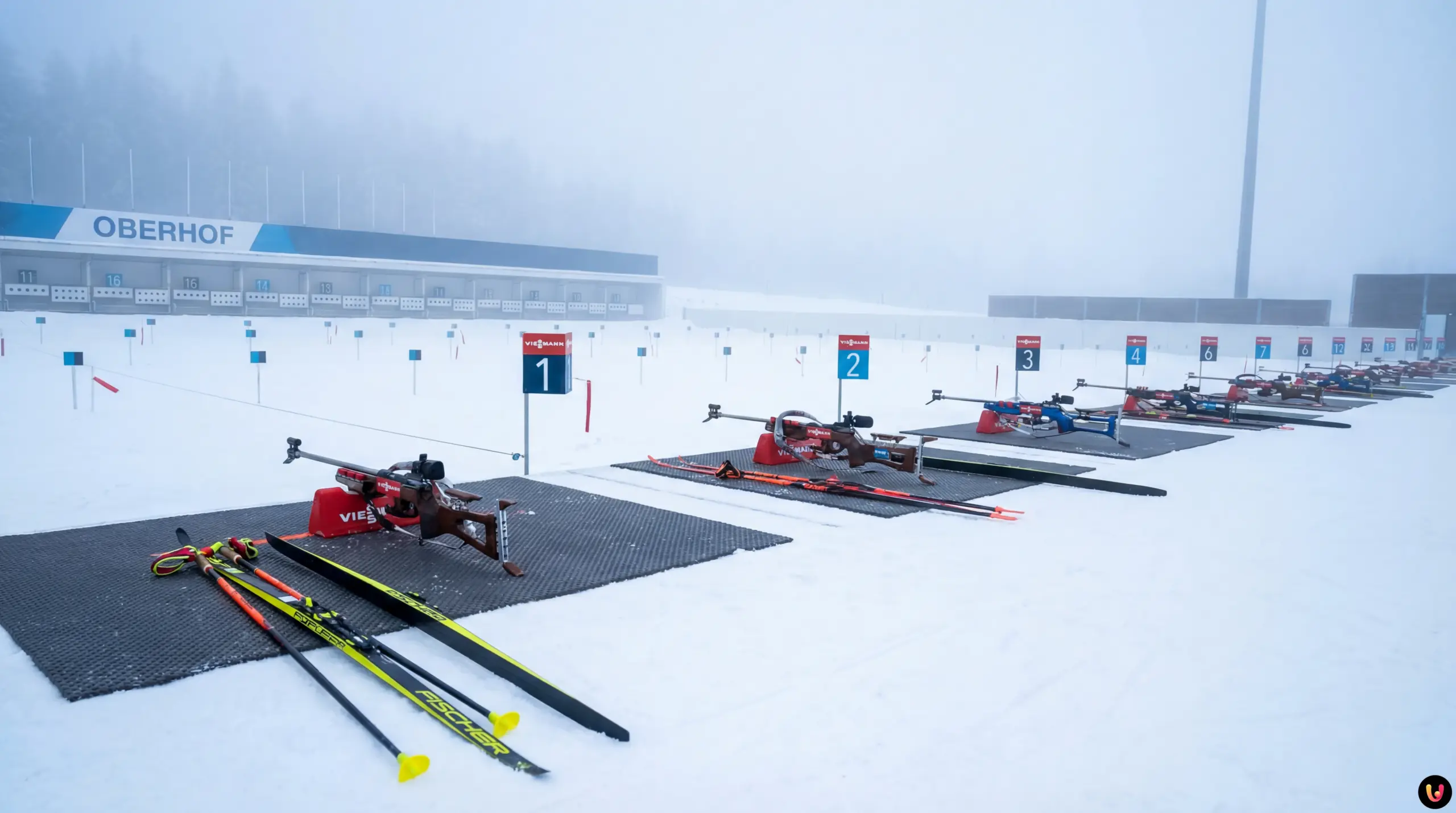 La biathl&egrave;te fran&ccedil;aise Julia Simon en action lors de l'&eacute;tape d'Oberhof