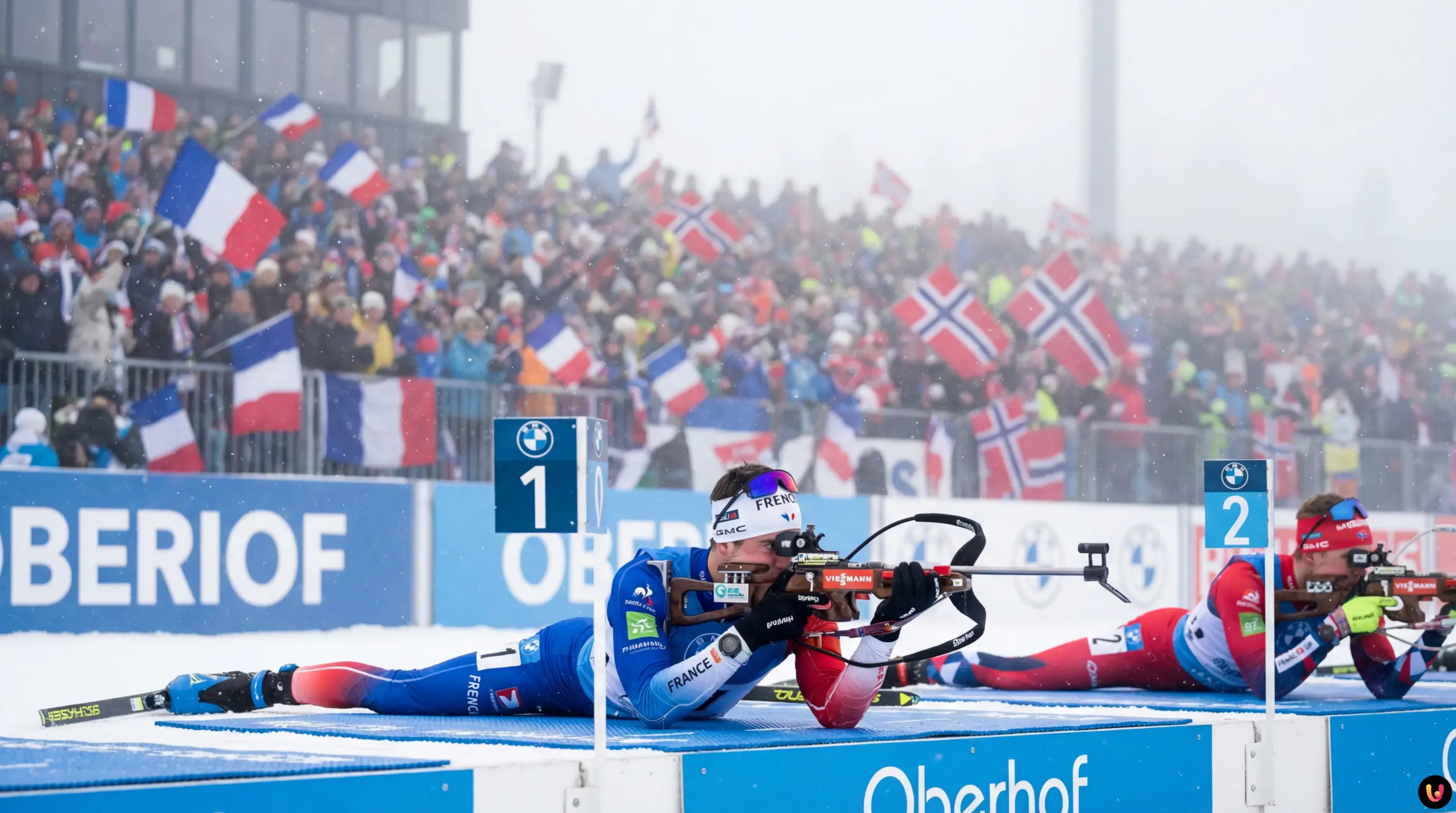 Biathlon Oberhof : Le duel France-Norv&egrave;ge enflamme le relais hommes