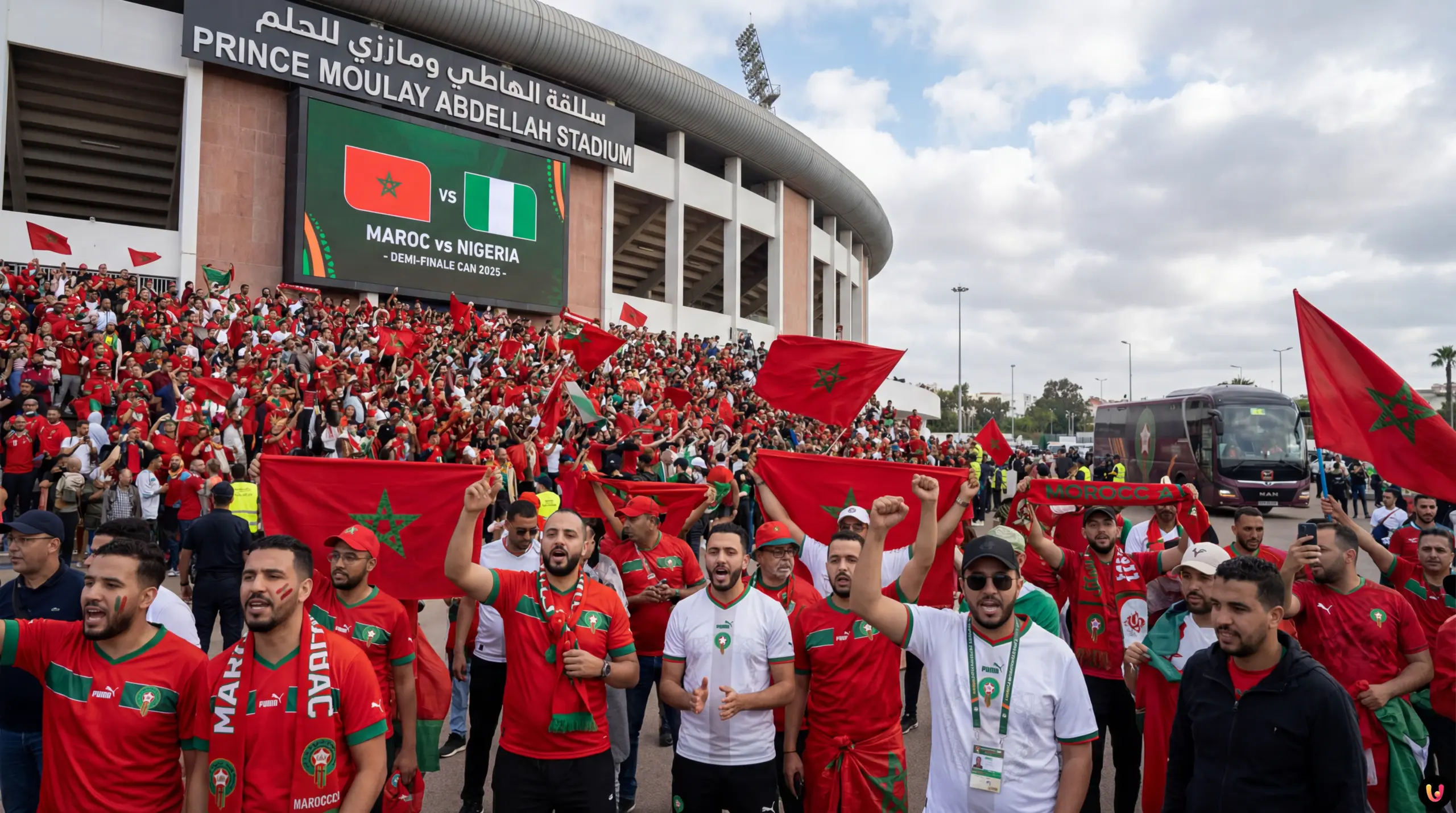 Romain Sa&iuml;ss capitaine du Maroc &agrave; l'entra&icirc;nement avant la demi-finale CAN 2025