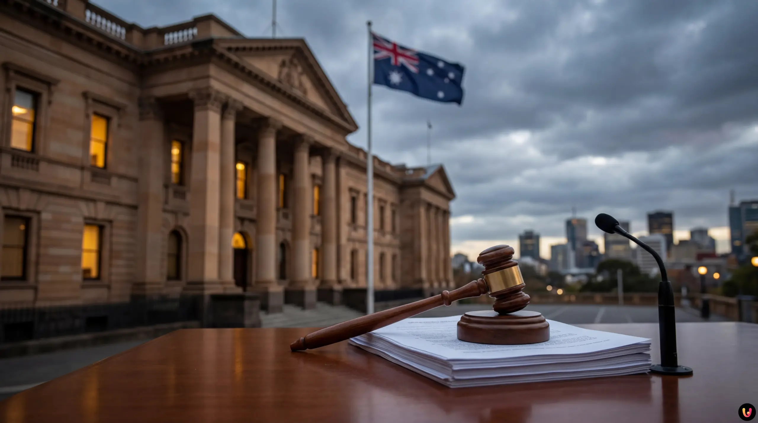 Australian Parliament House representing political talks