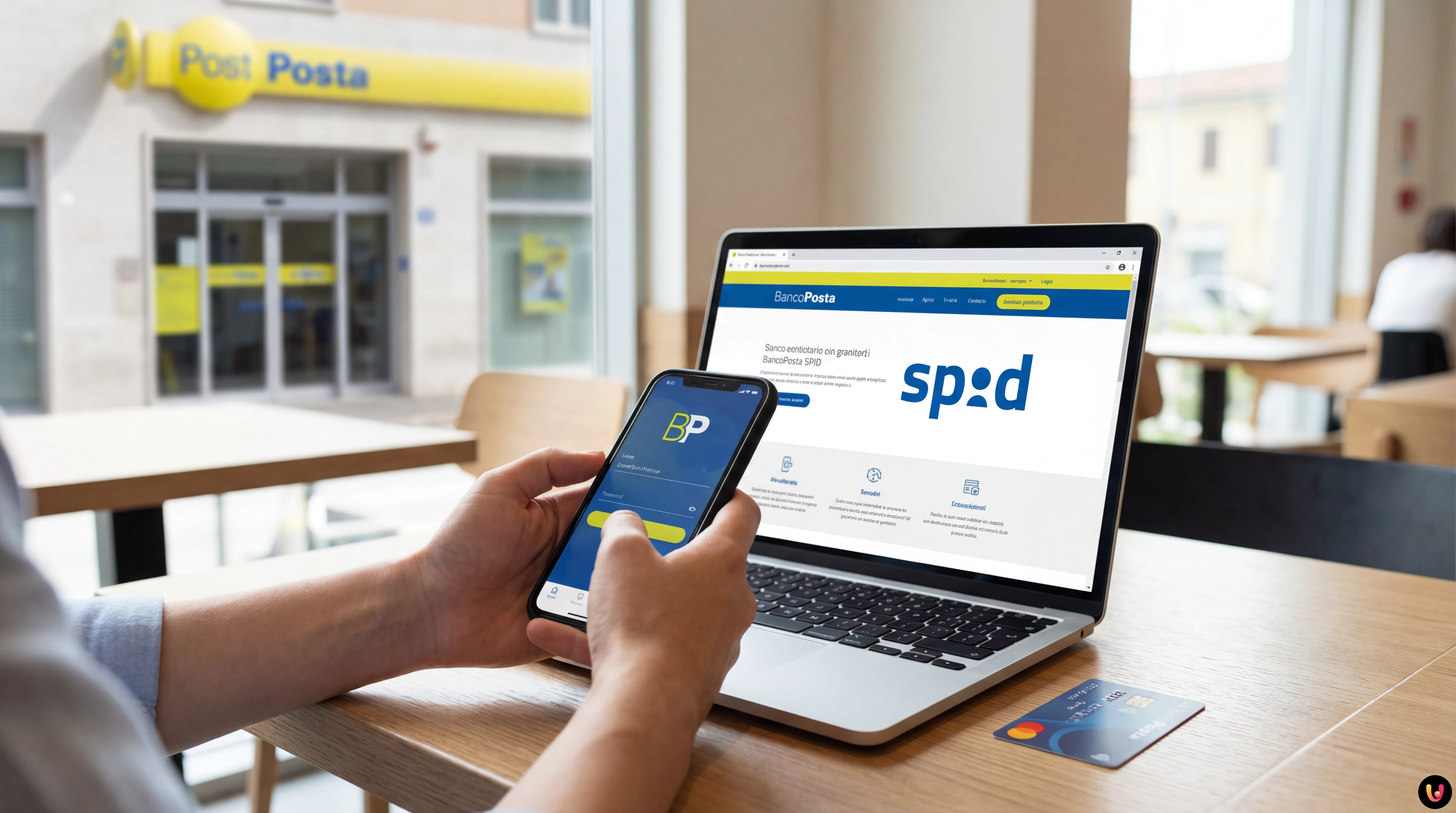 Smartphone con app BancoPosta aperta per attivazione nuovo conto corrente Poste Italiane 2026