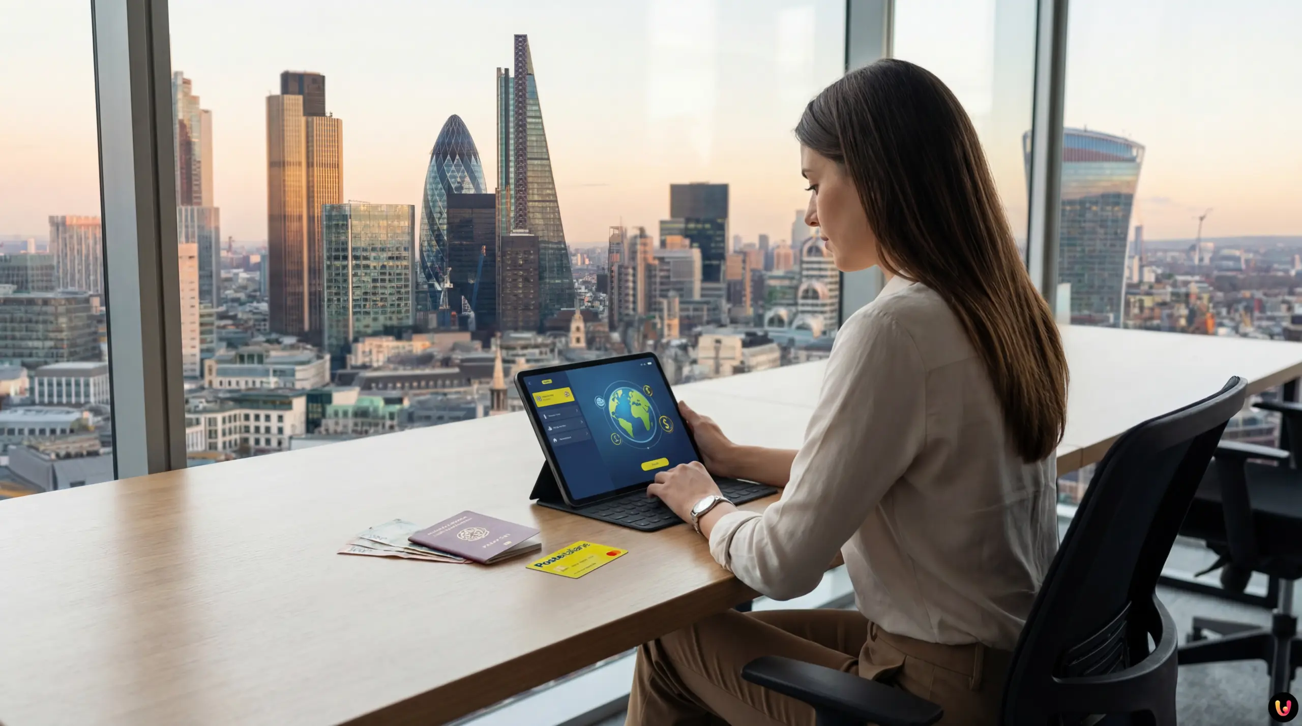 Trasferire denaro estero con Poste Italiane 2026 Smartphone con app Poste Italiane per bonifici esteri e simboli valute internazionali