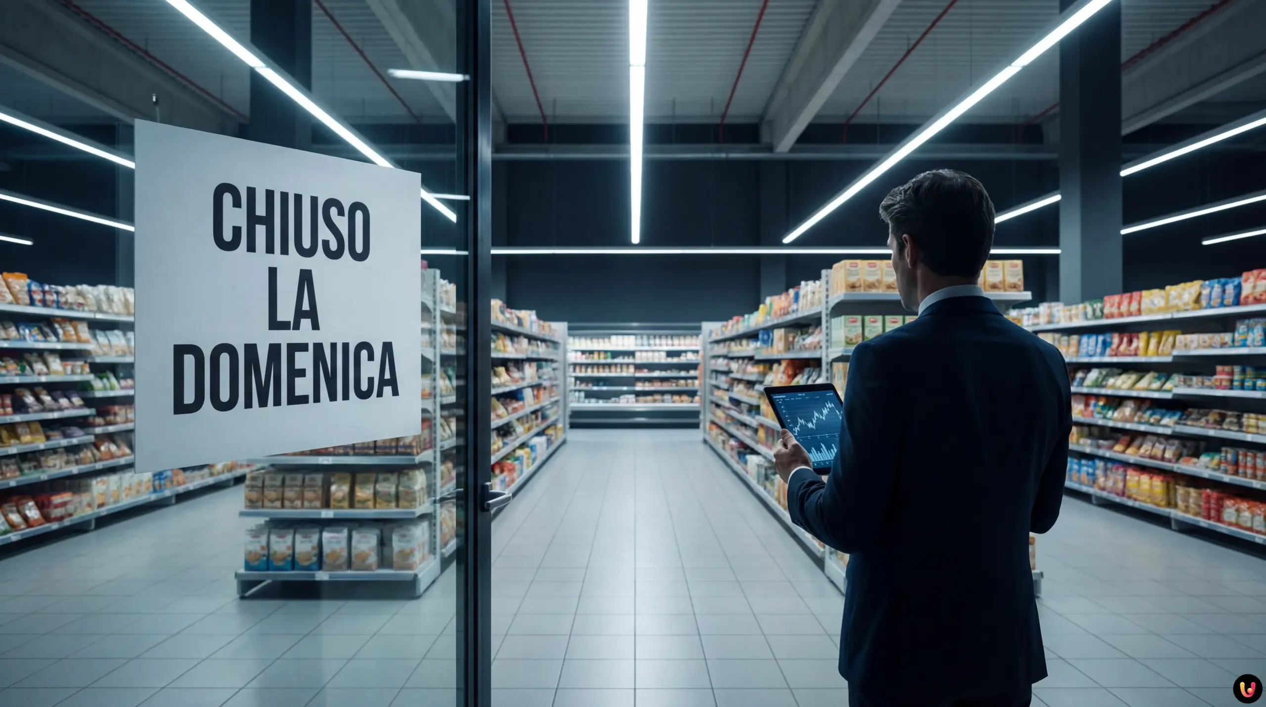 Coop chiusura domenicale: piano risparmio GDO Insegna punto vendita Coop e carrelli spesa supermercato