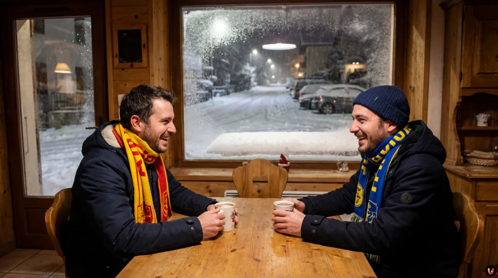 Coupe de France : Solidarité incroyable entre supporters après le report de Sochaux-Lens Supporters du RC Lens et FC Sochaux réunis sous la neige