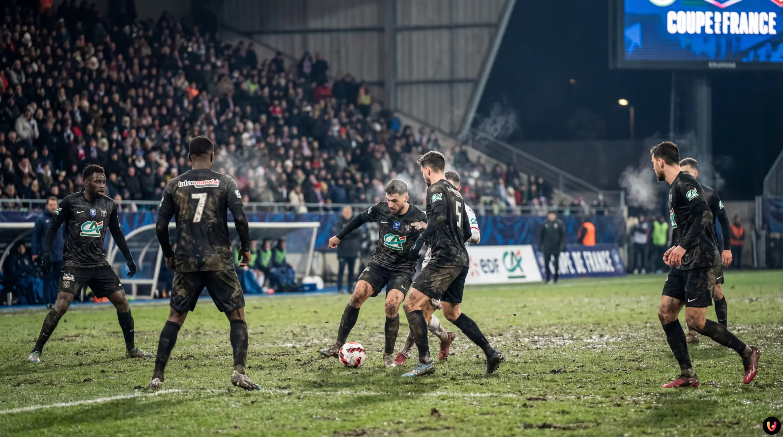 Joueurs du RC Strasbourg c&eacute;l&eacute;brant leur victoire en Coupe de France.