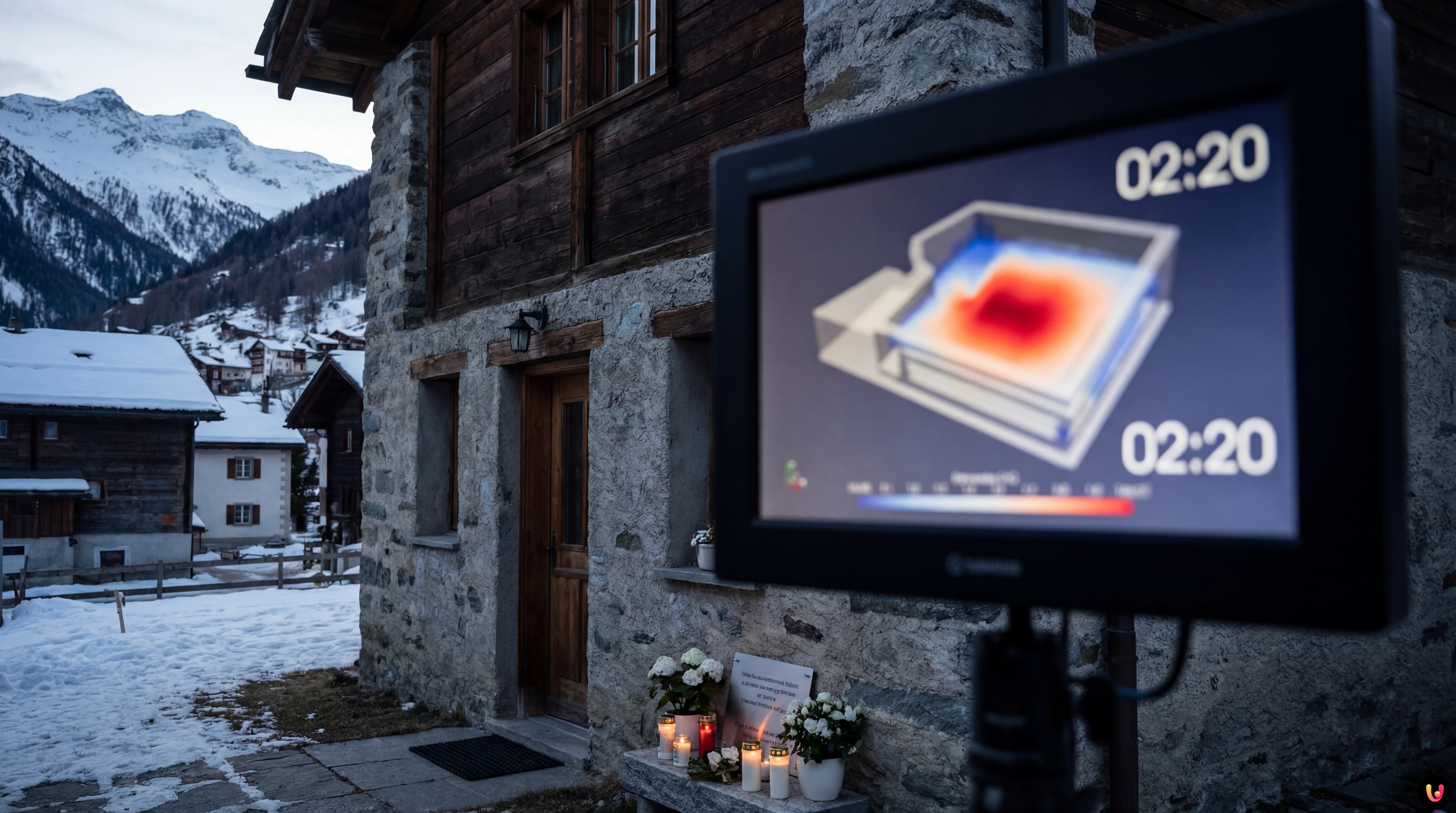 Incendio Crans-Montana: la simulazione dei 140 secondi Luogo dell'incendio al locale Le Constellation di Crans-Montana dopo la tragedia di Capodanno