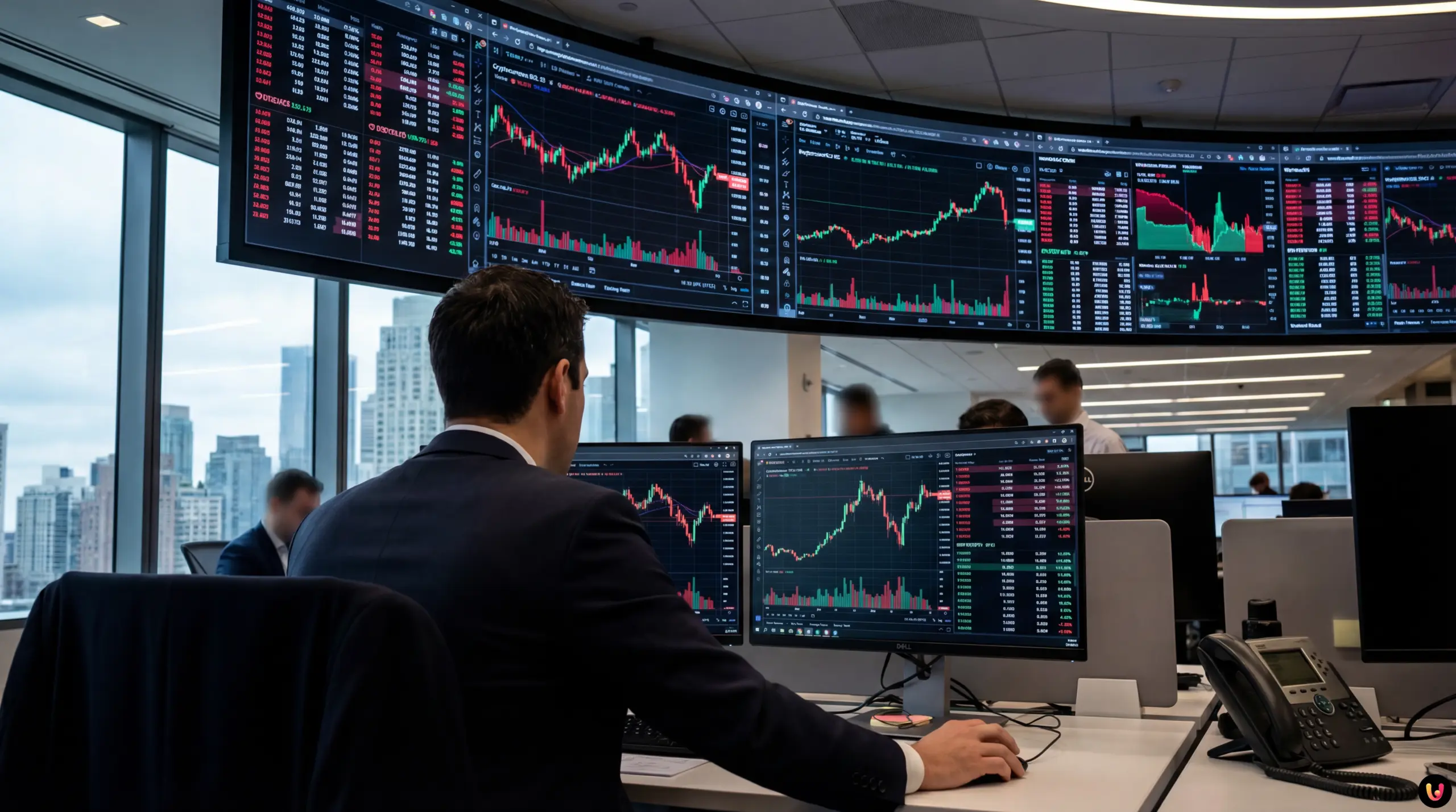 Red financial chart showing cryptocurrency market cap dropping below 3 trillion dollars