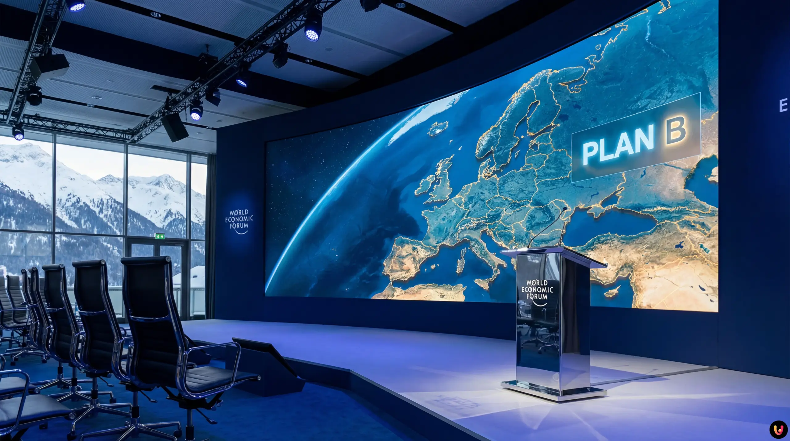 Christine Lagarde presidente BCE durante il discorso al WEF Davos 2026