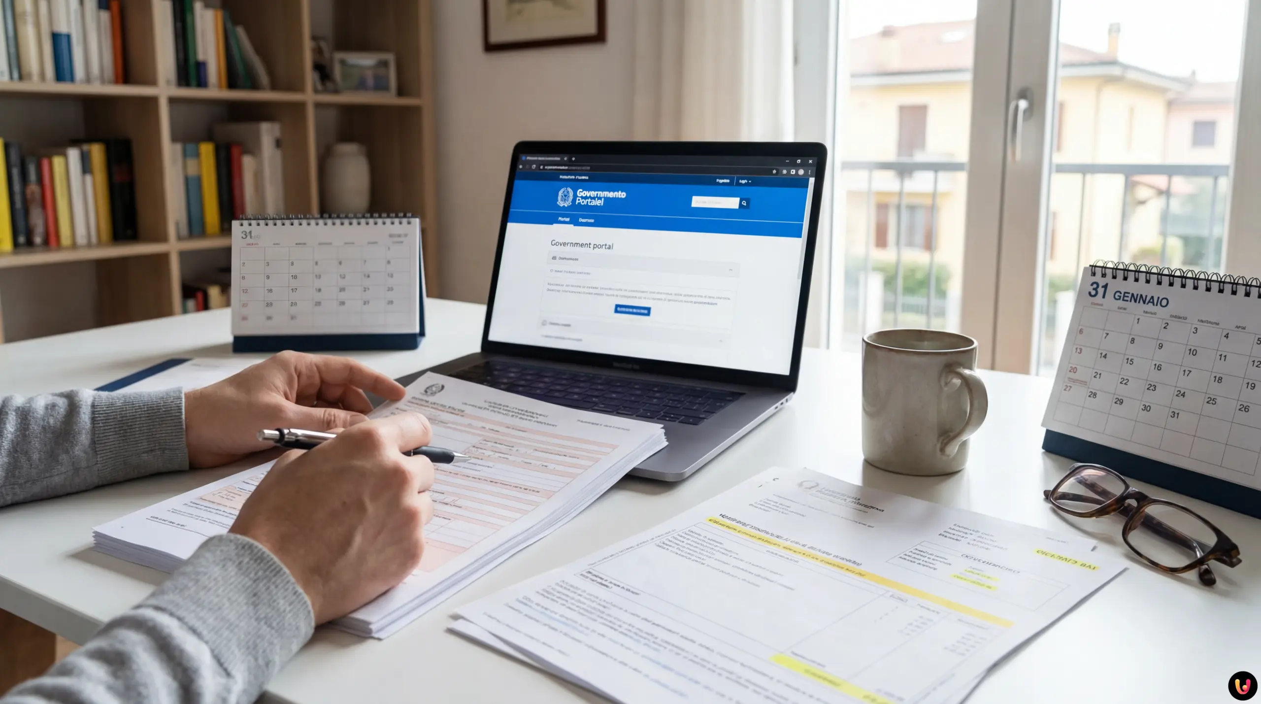 Persona che compila il modulo esenzione Canone RAI 2026 con bolletta elettrica a fianco
