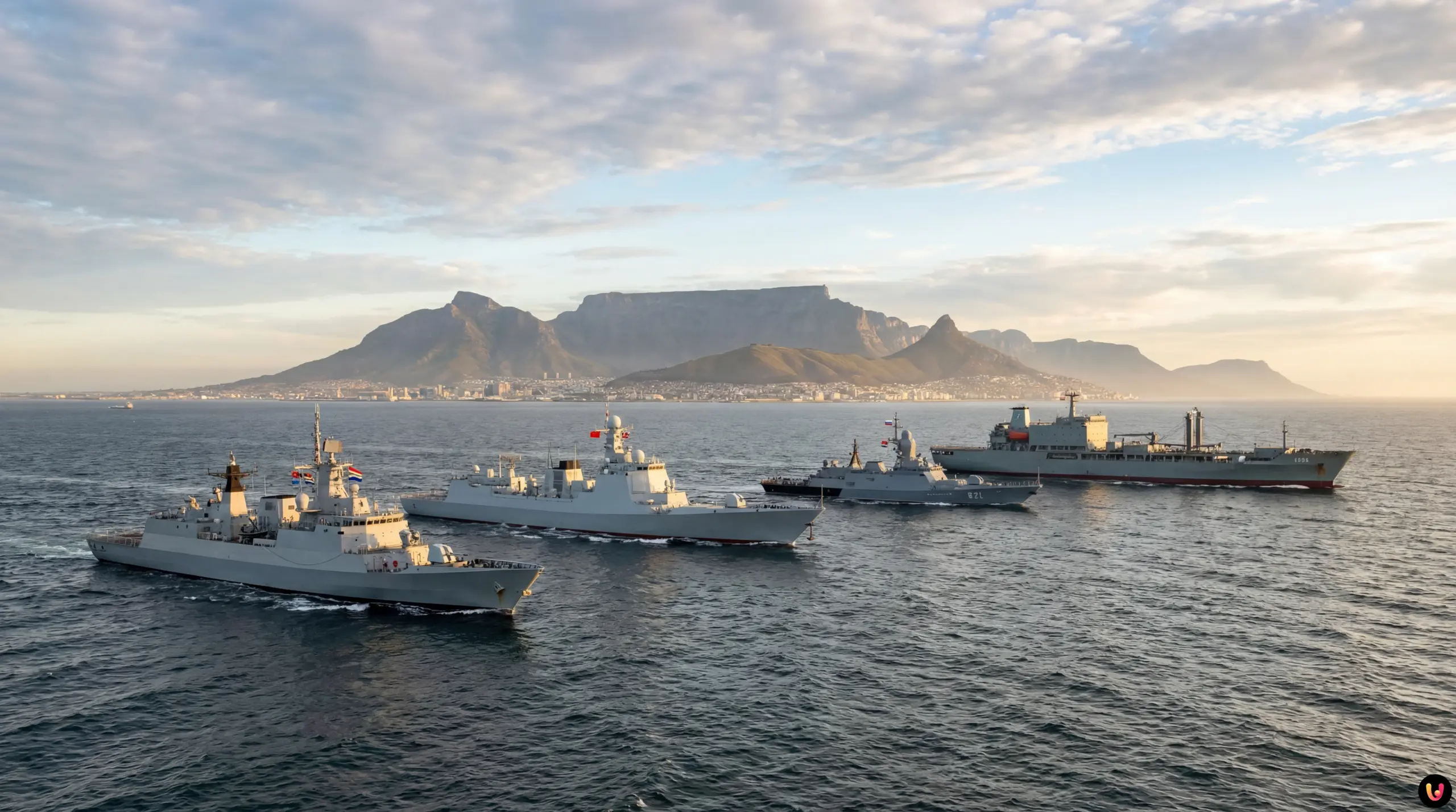 Flotte navale conjointe Chine Russie Iran Afrique du Sud au large du Cap