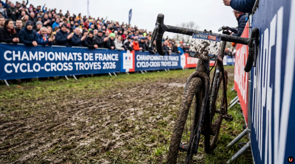 France Cyclo-cross 2026 : Delbove et Géry sacrés à Troyes Joris Delbove célèbre sa victoire aux Championnats de France Cyclo-cross 2026.